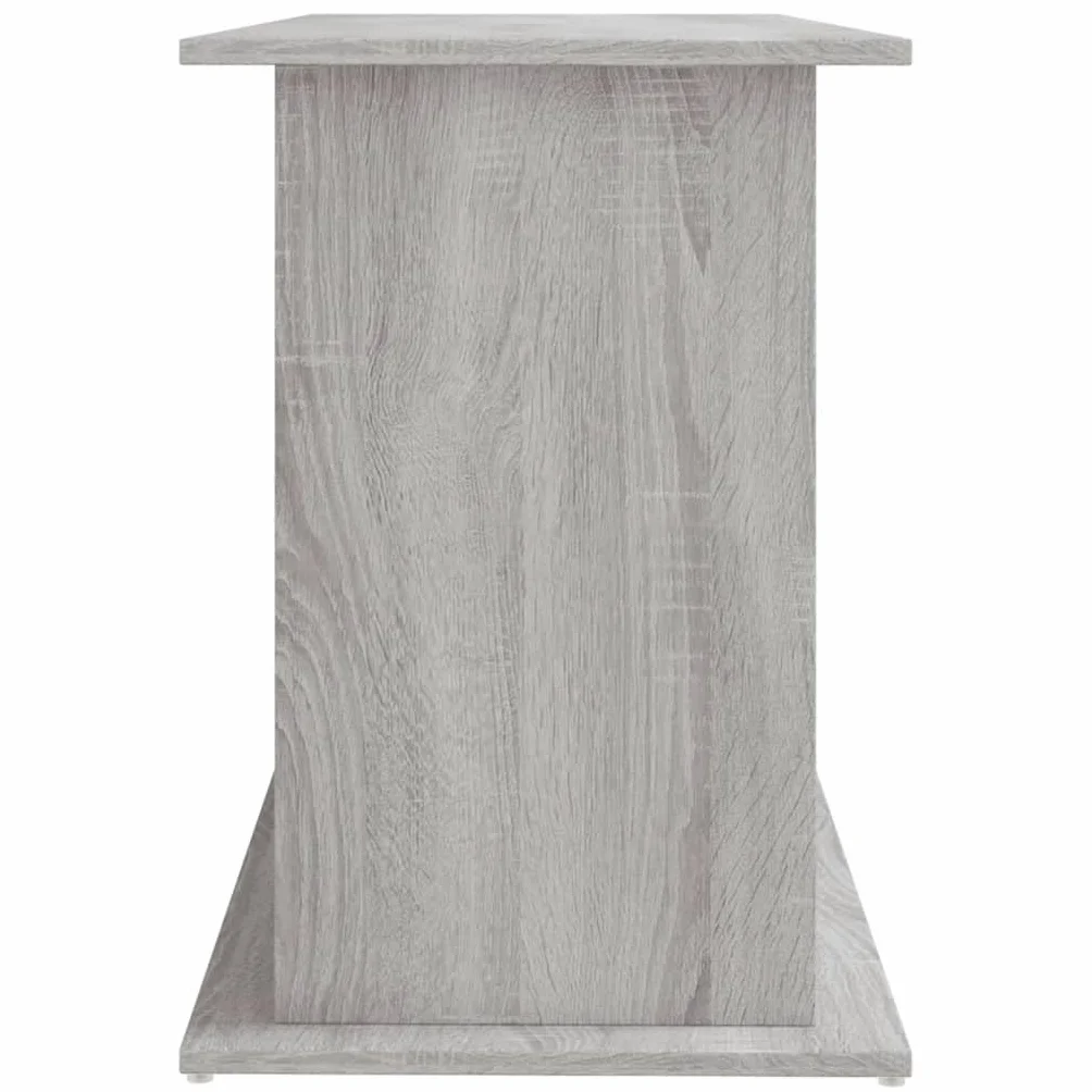 vidaXL Meuble de Base pour Aquarium avec Rangement, Armoire avec Compartiments et Étagères, Sonoma Gris Bois d'Ingénierie