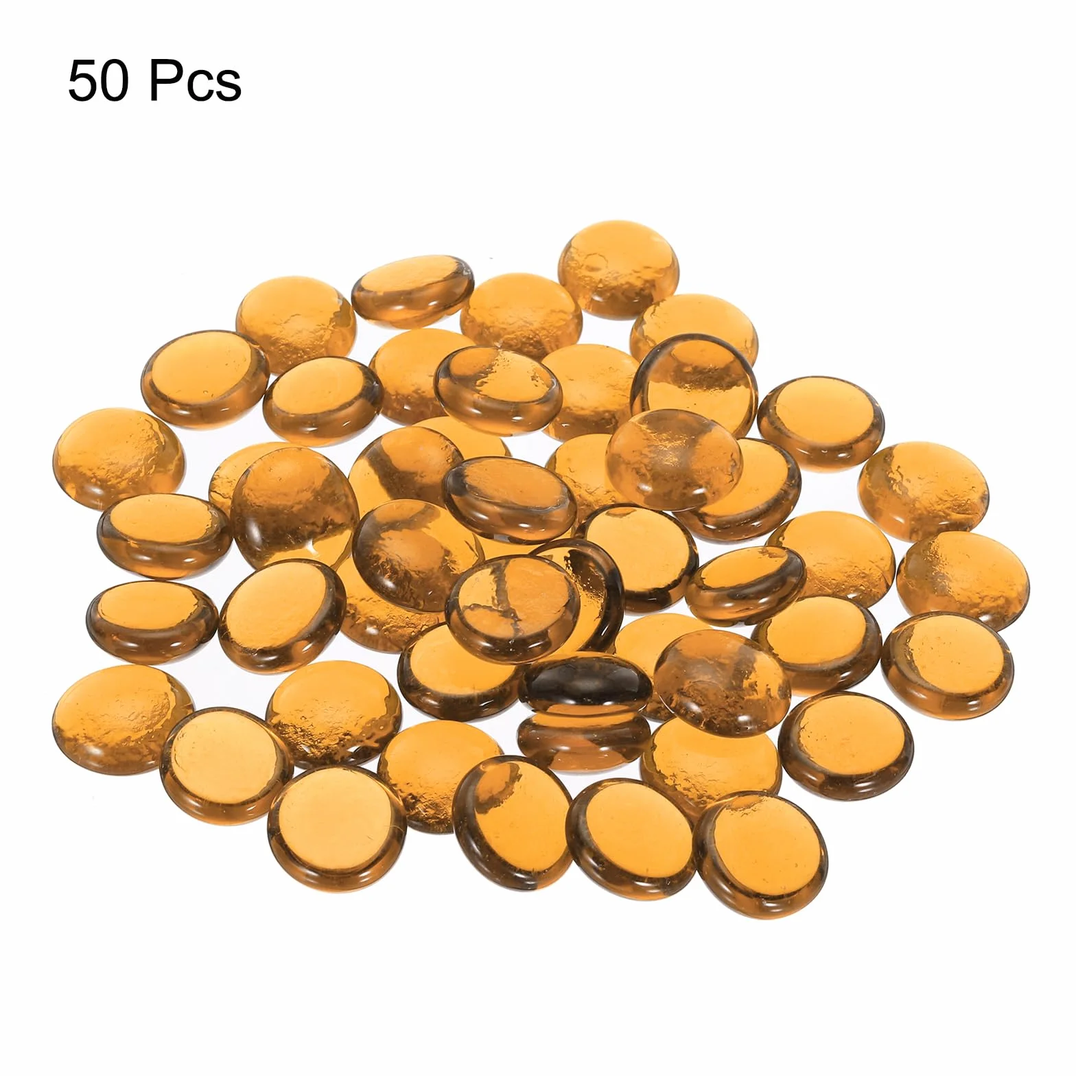 Billes de Verre Plates Décoratives 17-19mm Aquarium Décoration Vase Remplissage 50 Pièces