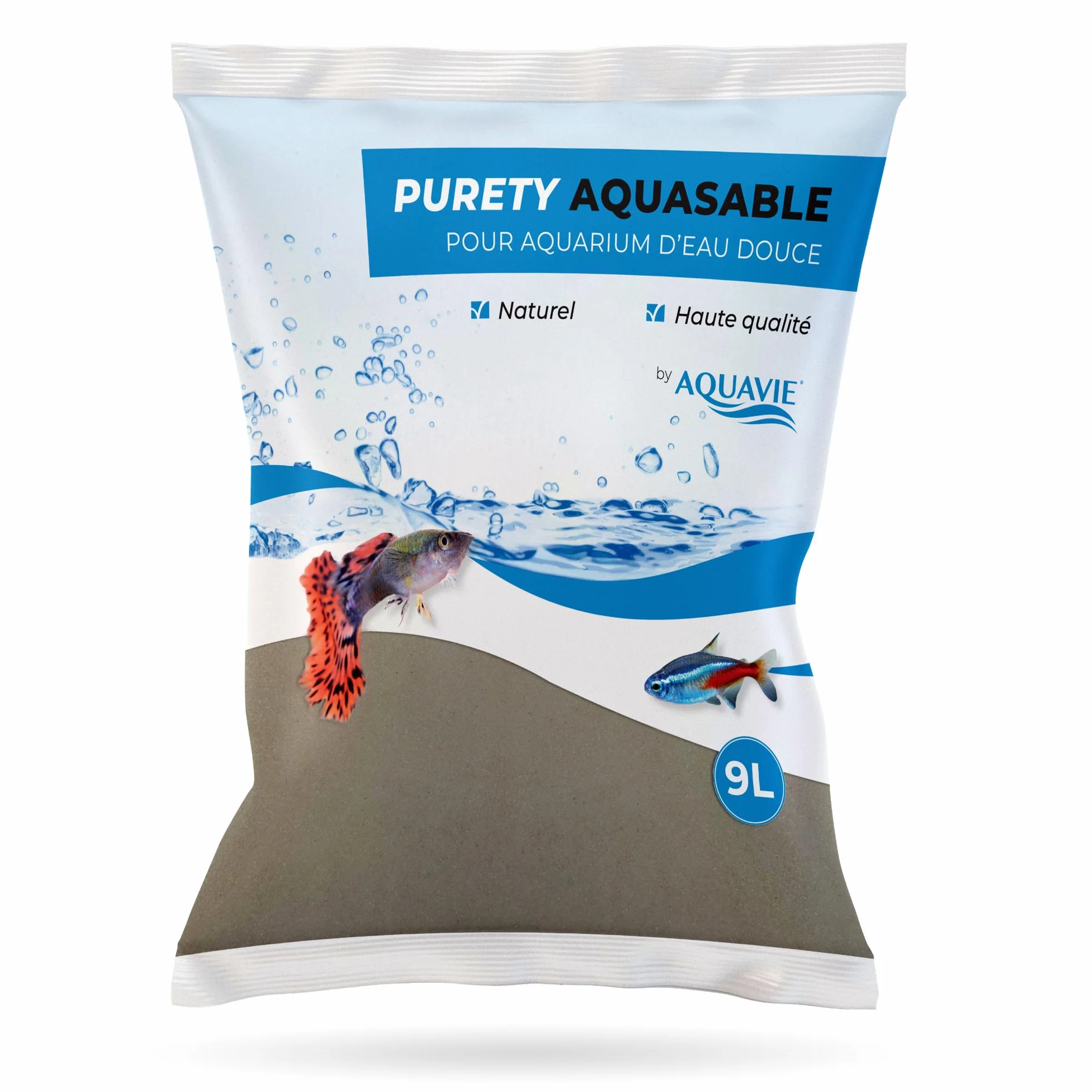 Aquavie Aquasable Nature Sable pour Aquarium Beige 9L