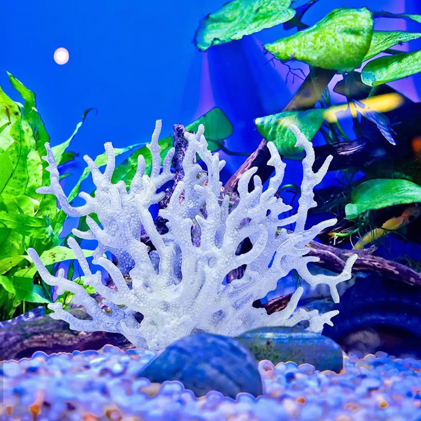 Corail Artificiel Aquarium Décoration Faux Ornament Réservoir Poisson Plante Artificielle Résine Fish Tank Décor Bleu Rose
