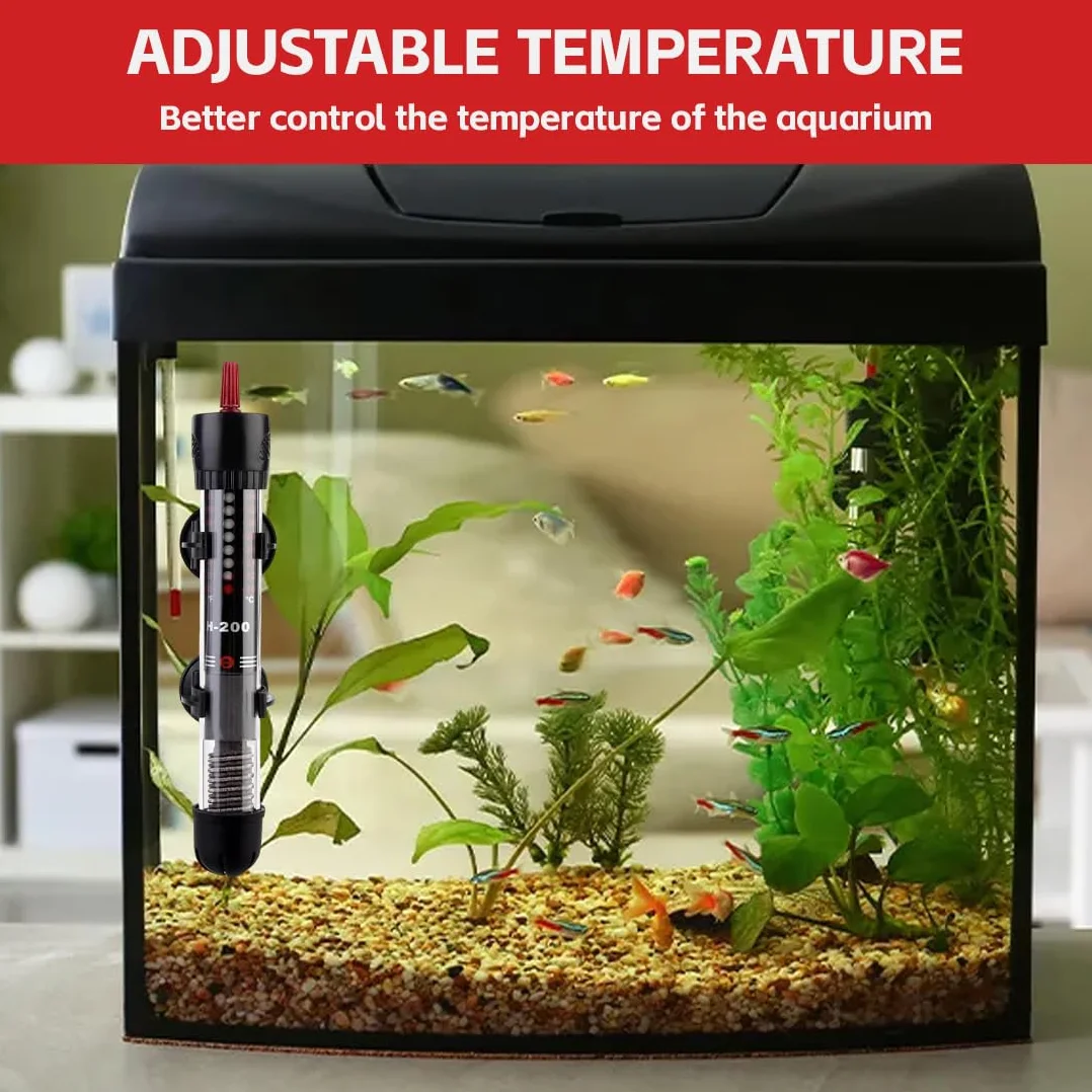 Chauffage d'Aquarium 25W Chauffage Aquarium 30L Résistance Aquarium,Chauffage en Verre Submersible Température,Réglable Chauffe-Aquarium avec Ventouse Chauffage,pour Aquarium de Poissons et de Tortues