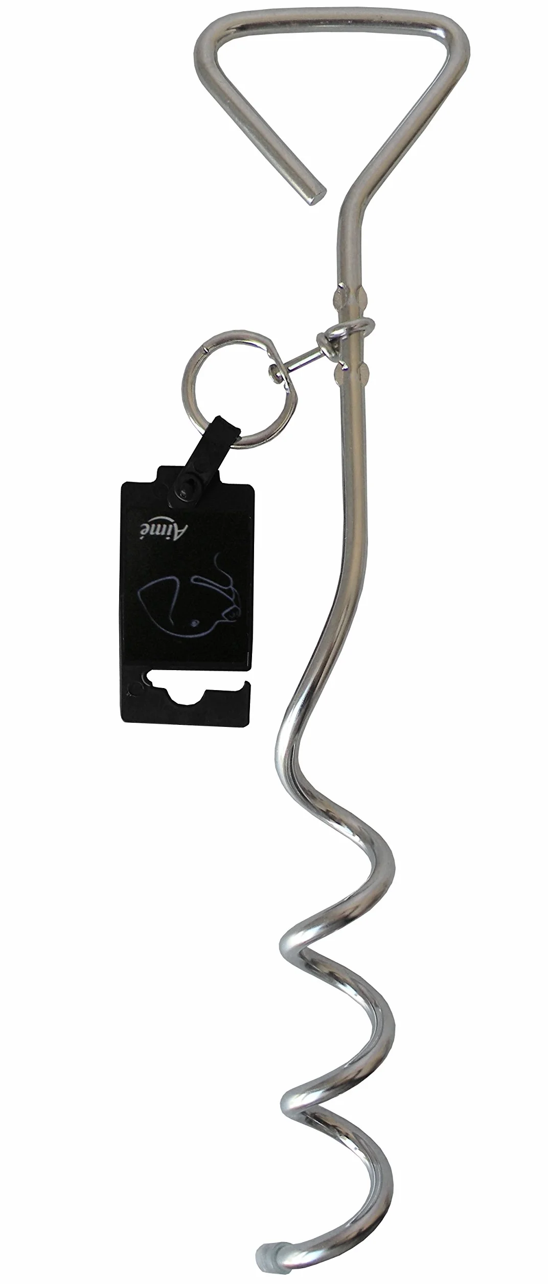 YAGO Attache Chien, Piquet d'Attache pour Chien Chrome en Métal, Solide et Facile d'utilisation