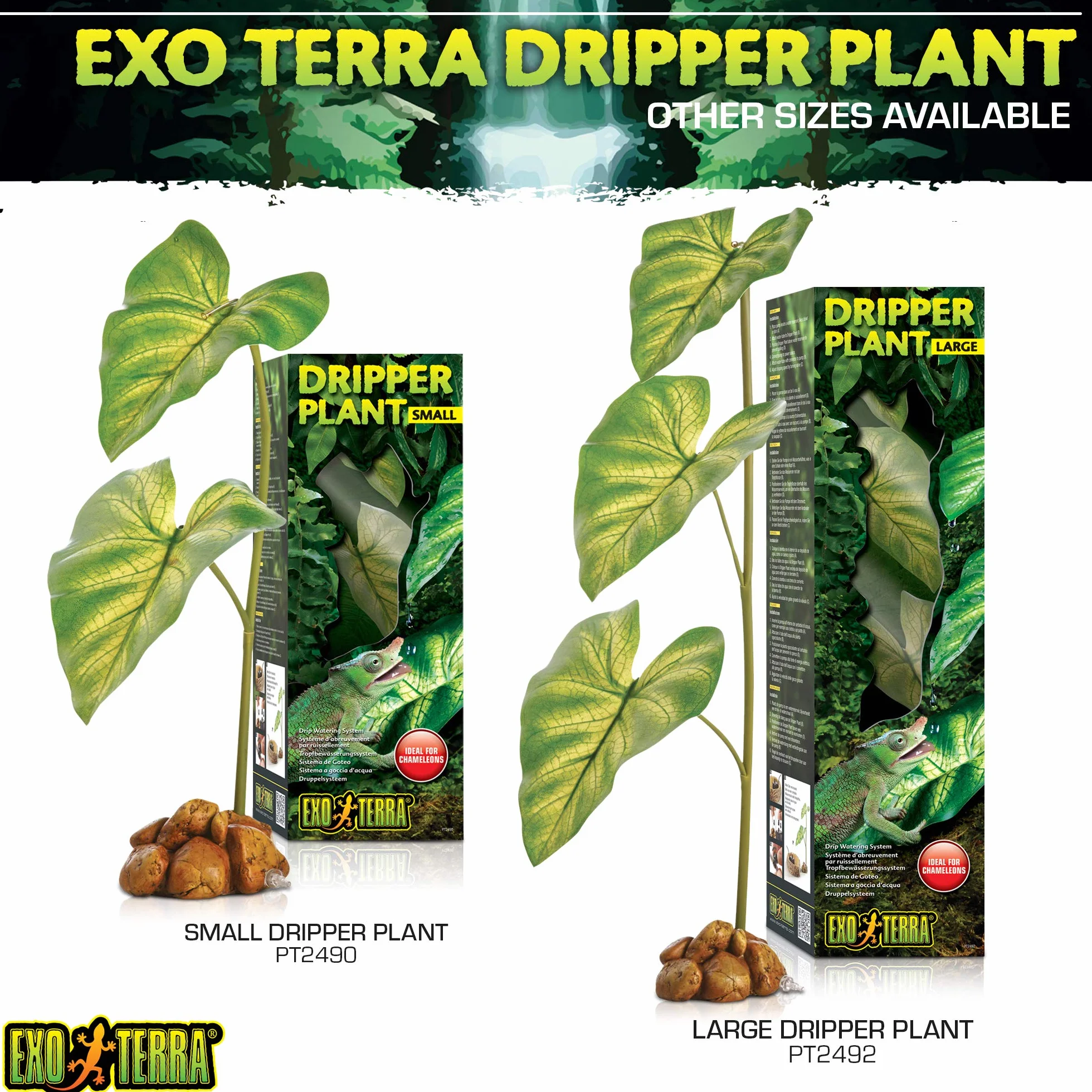 Exo Terra Water Dripper Plante de Décoration pour Reptile/Amphibien Taille L