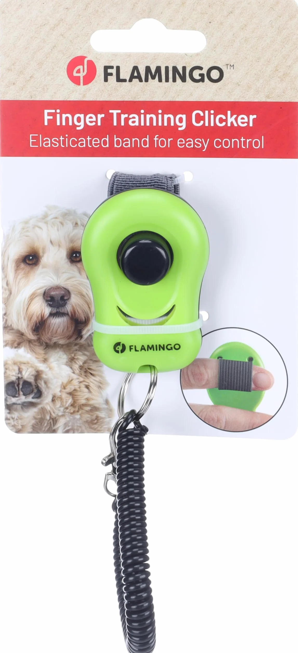 Flamingo - Clicker Xin Vert : Entraînez Votre Chien de manière ludique et Pratique