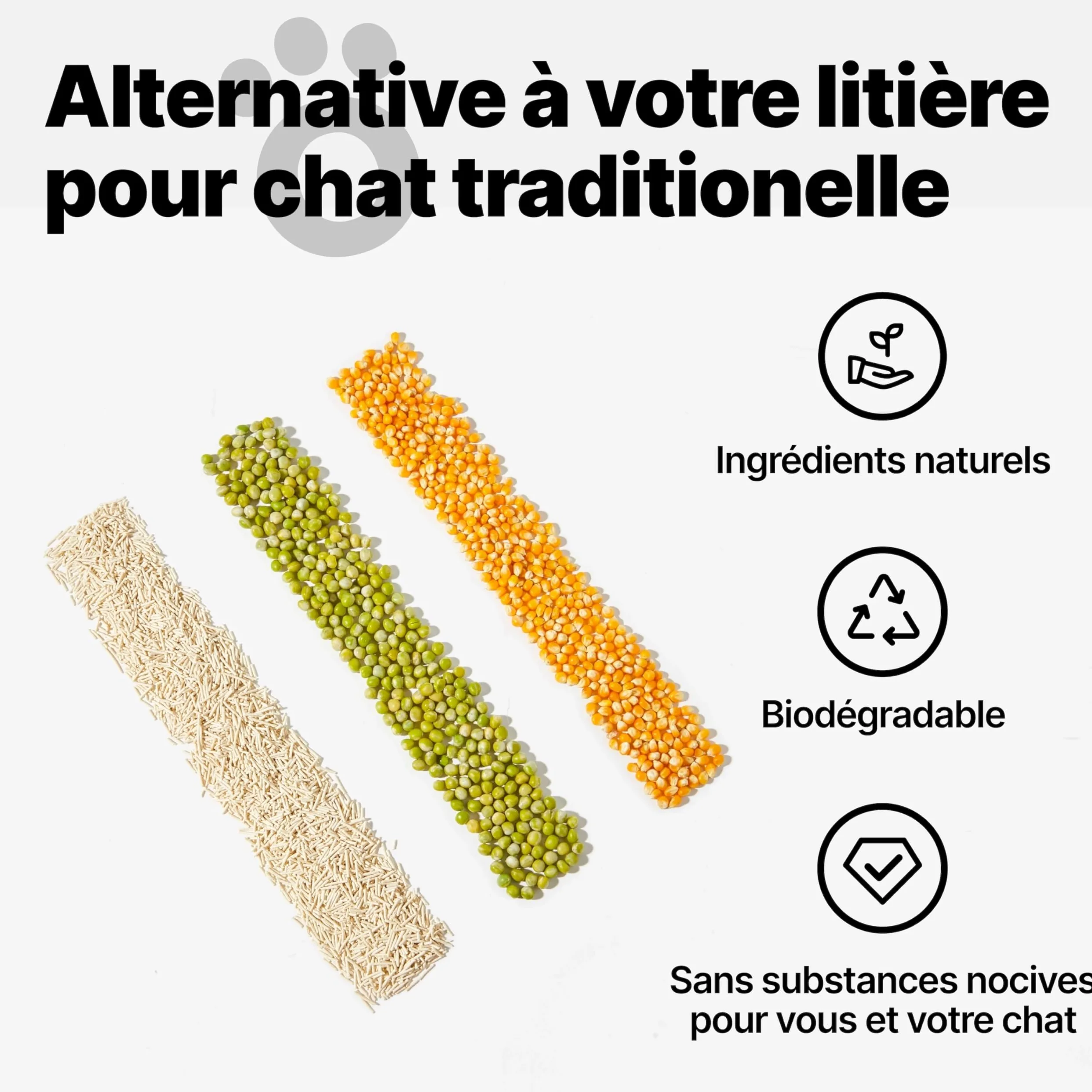 Litière pour Chat au Tofu 10,8 kg - Agglomérante Végétale aux Fibres de Pois, 99% sans Poussière, Contrôle Optimal des Odeurs, Jetable dans Les Toilettes, sans Parfum