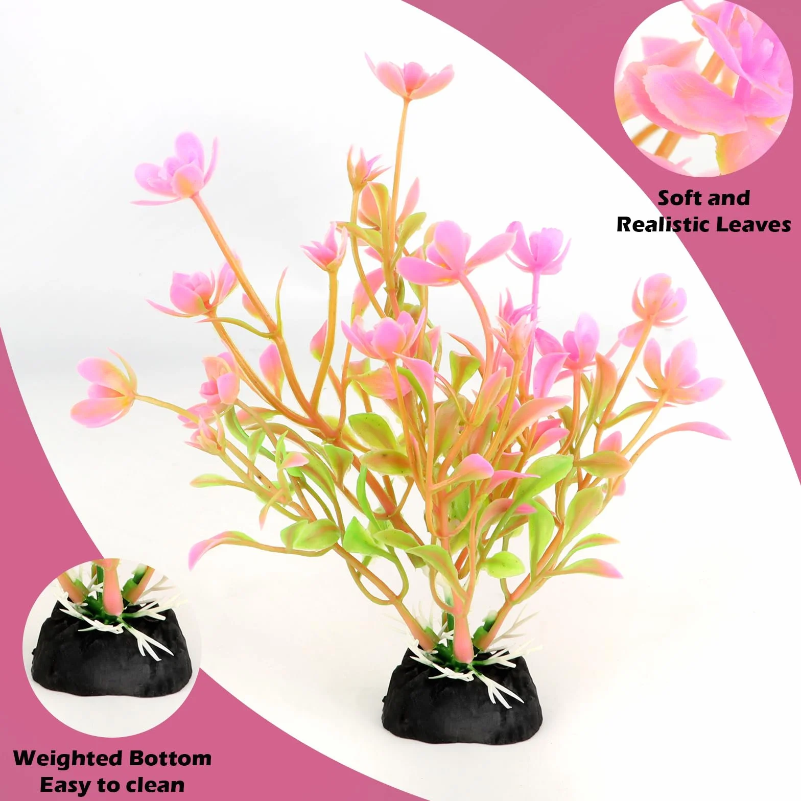 Lot de 11 décorations d'aquarium - Plantes en plastique - Accessoires de décoration
