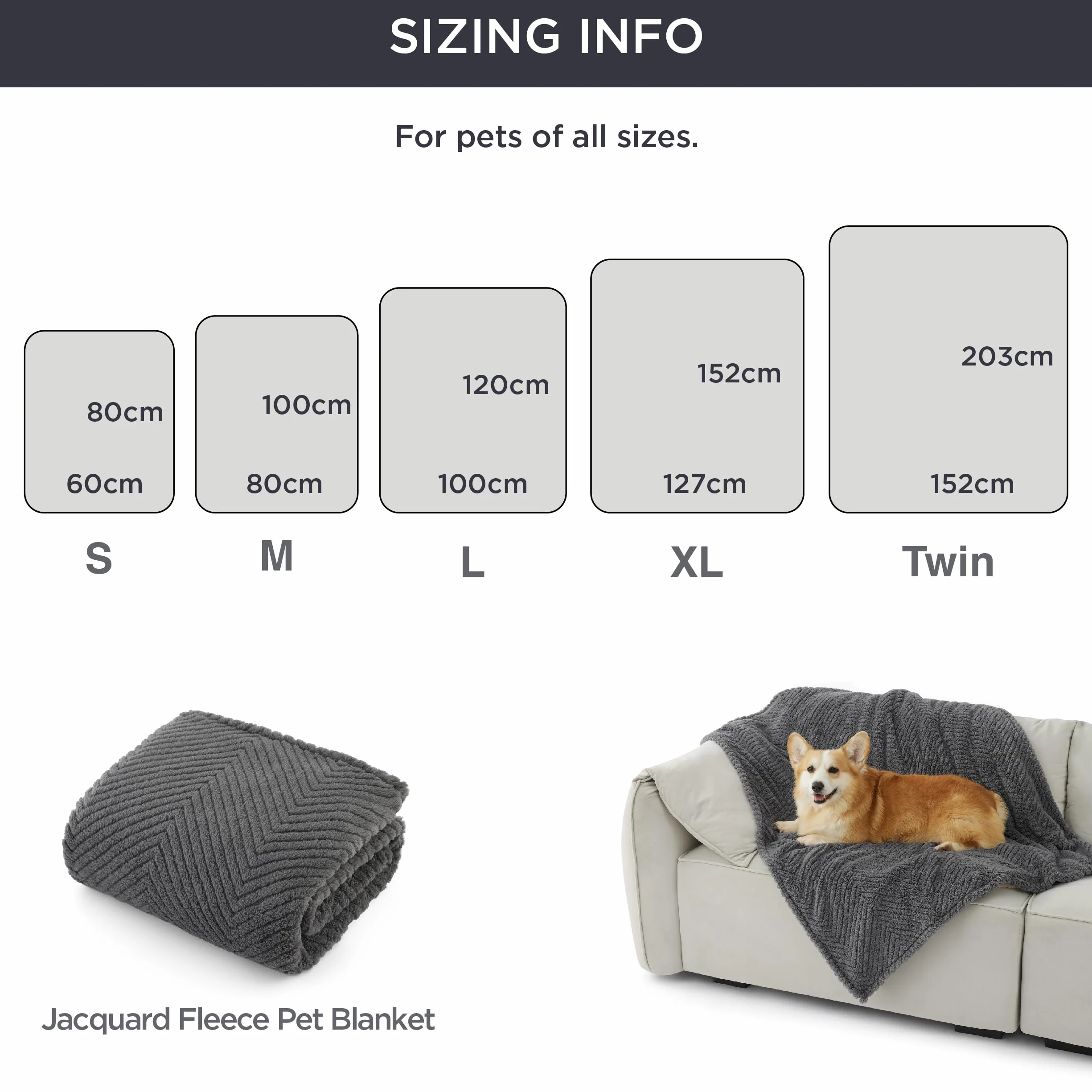Bedsure Couverture pour Chien et Chat Lavable 80x60 cm Polaire Corail Gris foncé