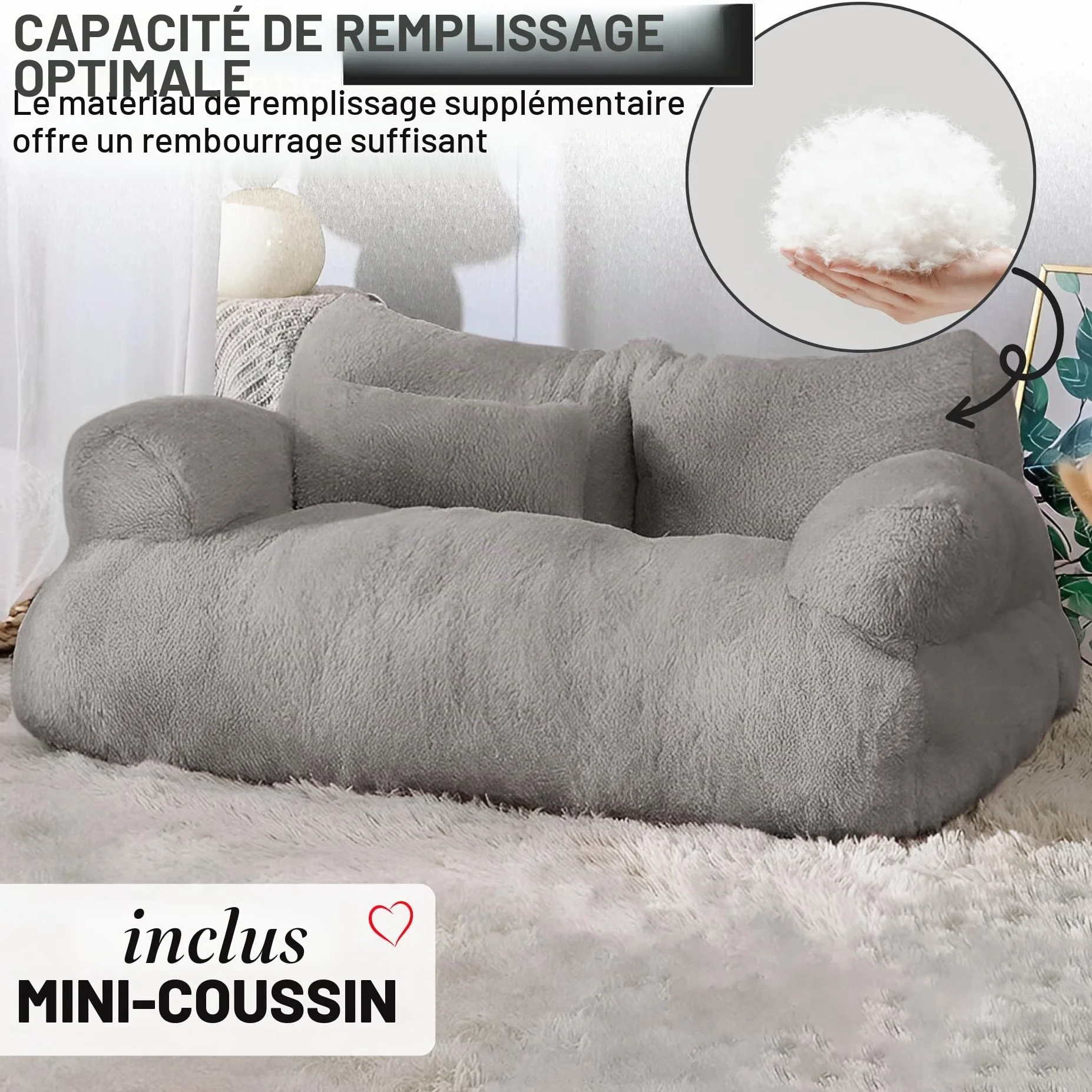 Canapé pour chat Simba 70x48cm Lit pour chat chien Housse amovible