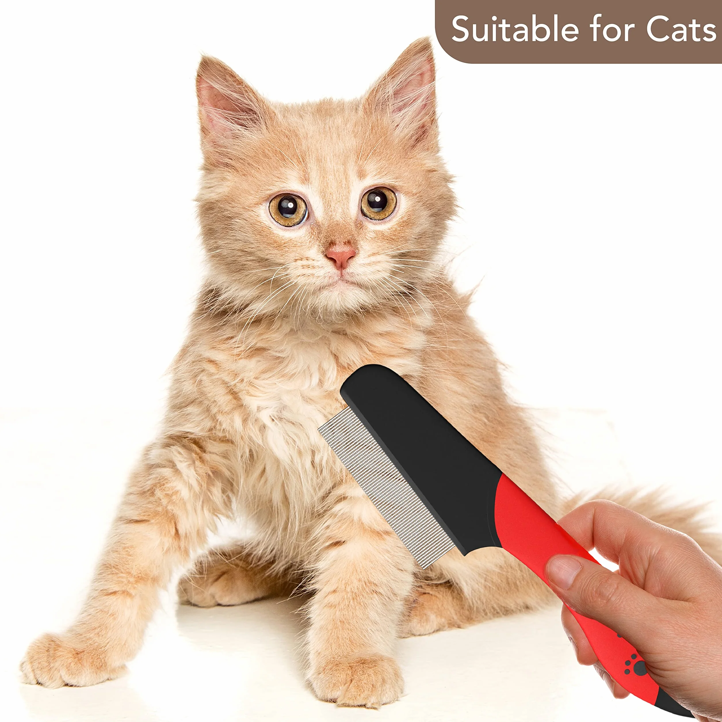 Masterclip Peigne à puces anti-puces pour chats chiens lapins efficace lentes tiques