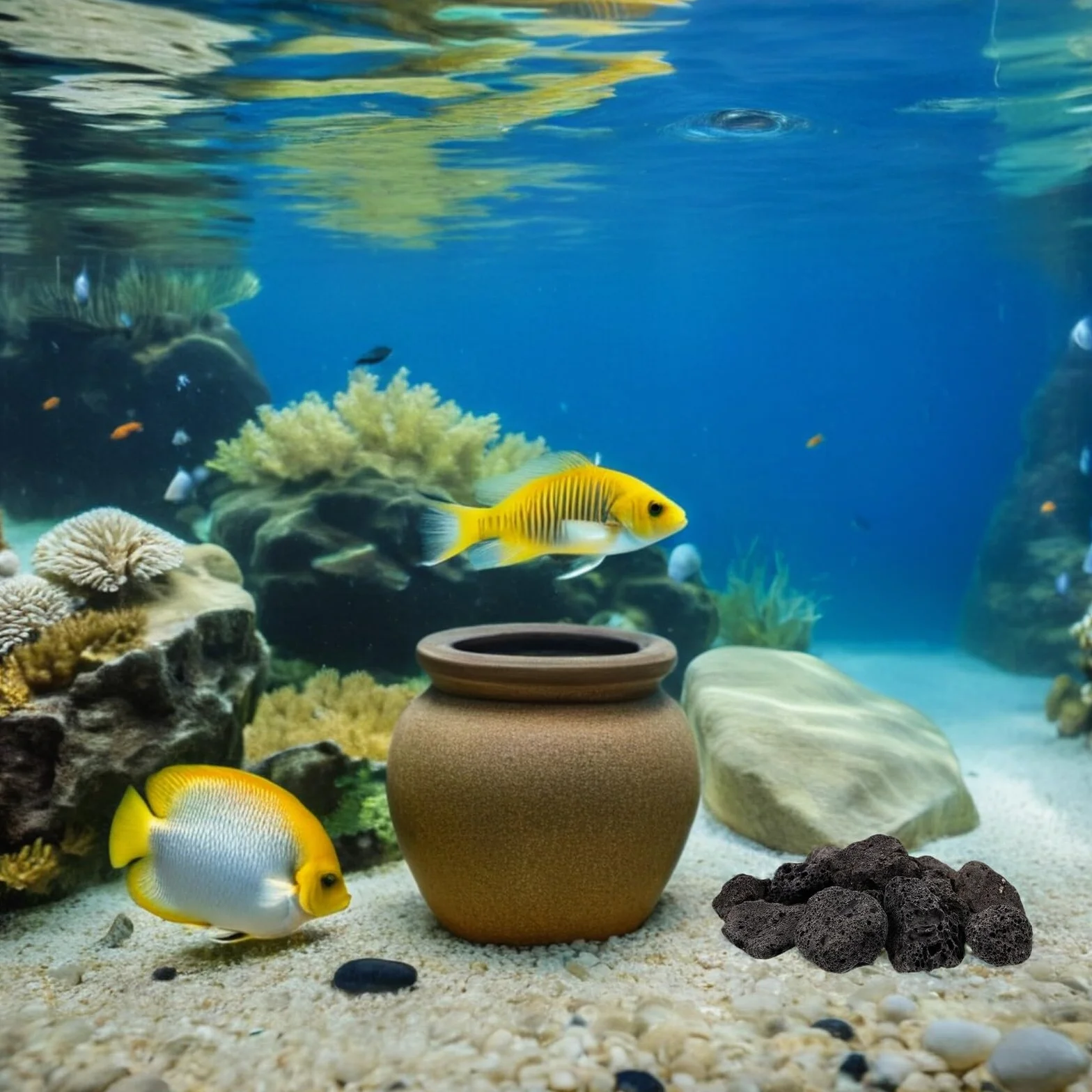 Pierre de Lave Naturelles Noires pour Aquarium Décoration Foyers Grills à Gaz
