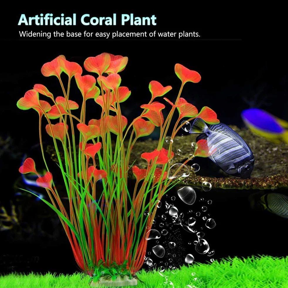 HEEPDD Plantes d'aquarium artificielles Simulation, décorations réservoir Poissons Plastique herbe eau