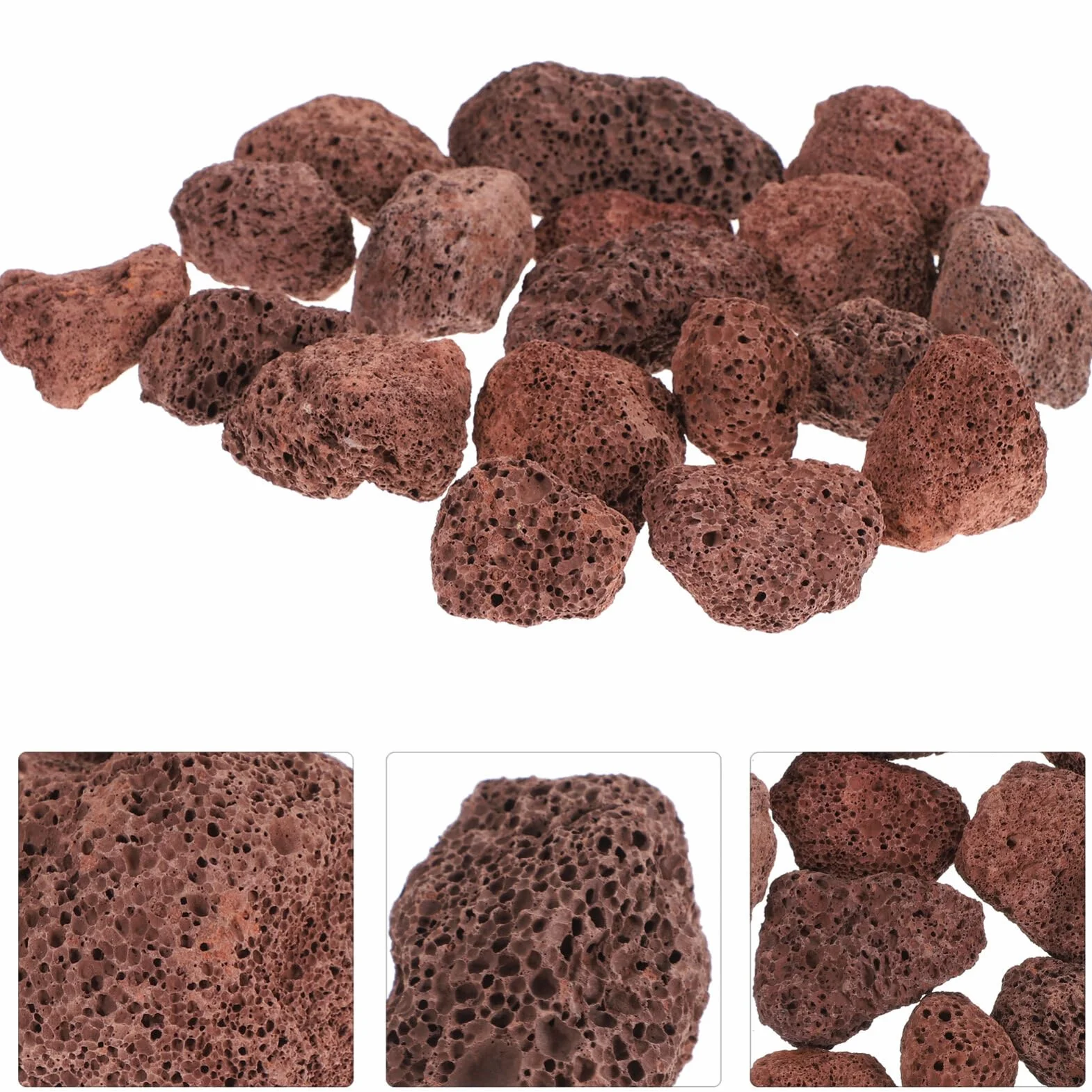iplusmile Pierre De Lave Volcanique pour Aquarium 6X6X6 Cm Roche Volcanique Naturelle pour Filtration Et Décoration De Réservoir d'eau Douce Et Marine Support De Filtre Et Substrat Aquarium