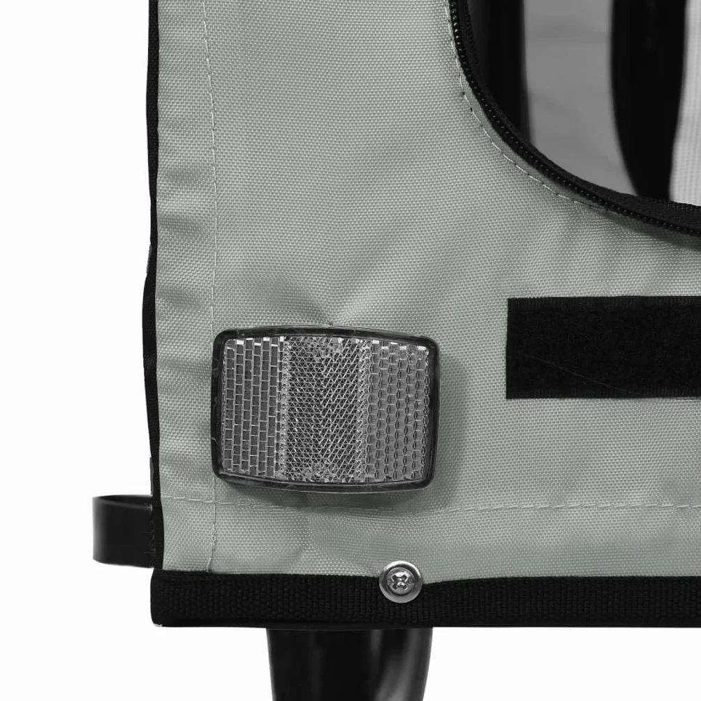 Remorque de vélo pour animaux de compagnie noir et gris
