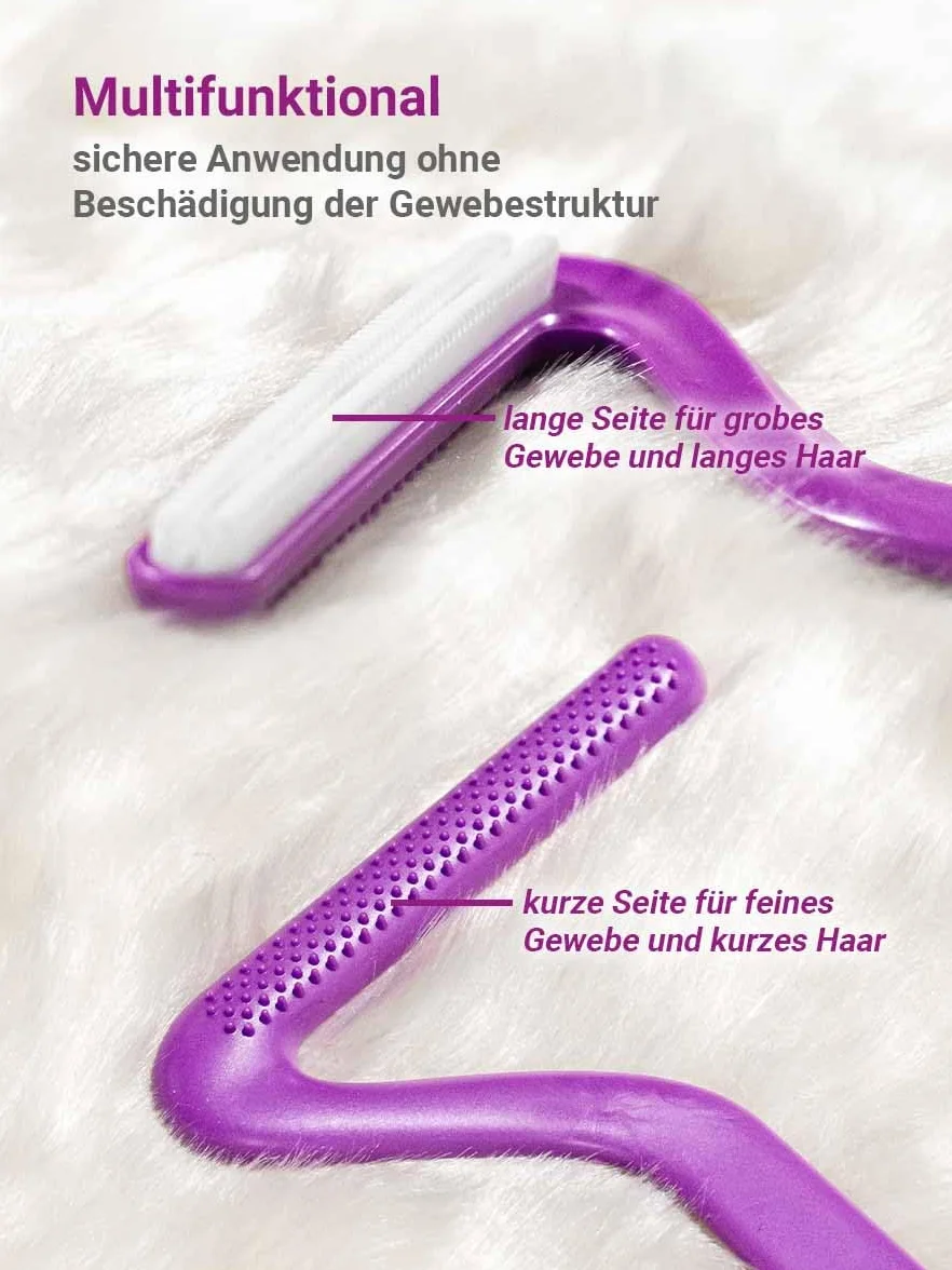 Petrebels Épilateur pour poils de chat brosse double face canapé arbre à chat meubles Lucky 7 violet