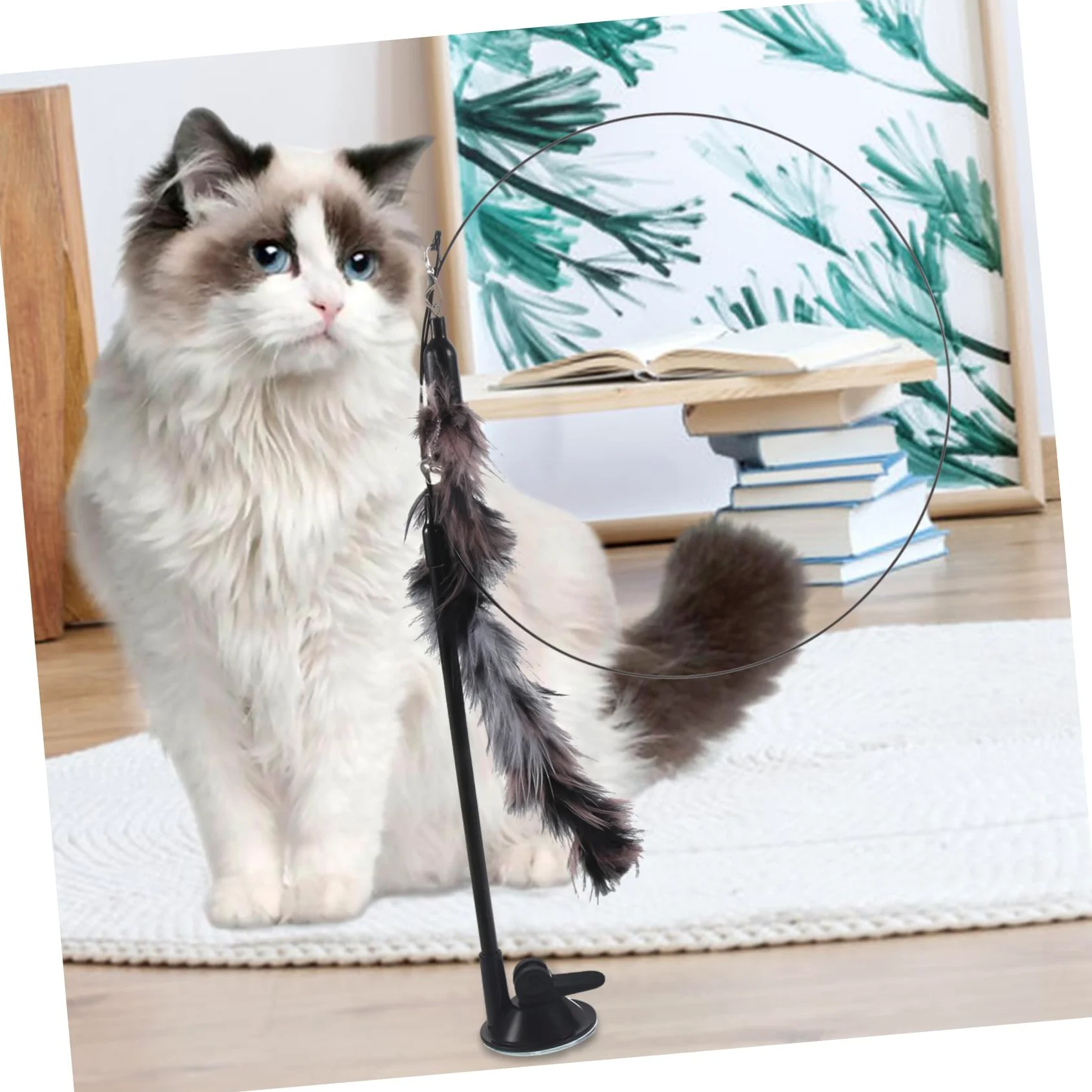 Toyvian Jouet Interactif pour Chat avec Ventouse pour Chaton Jouet De Jeu pour Chat Intérieur