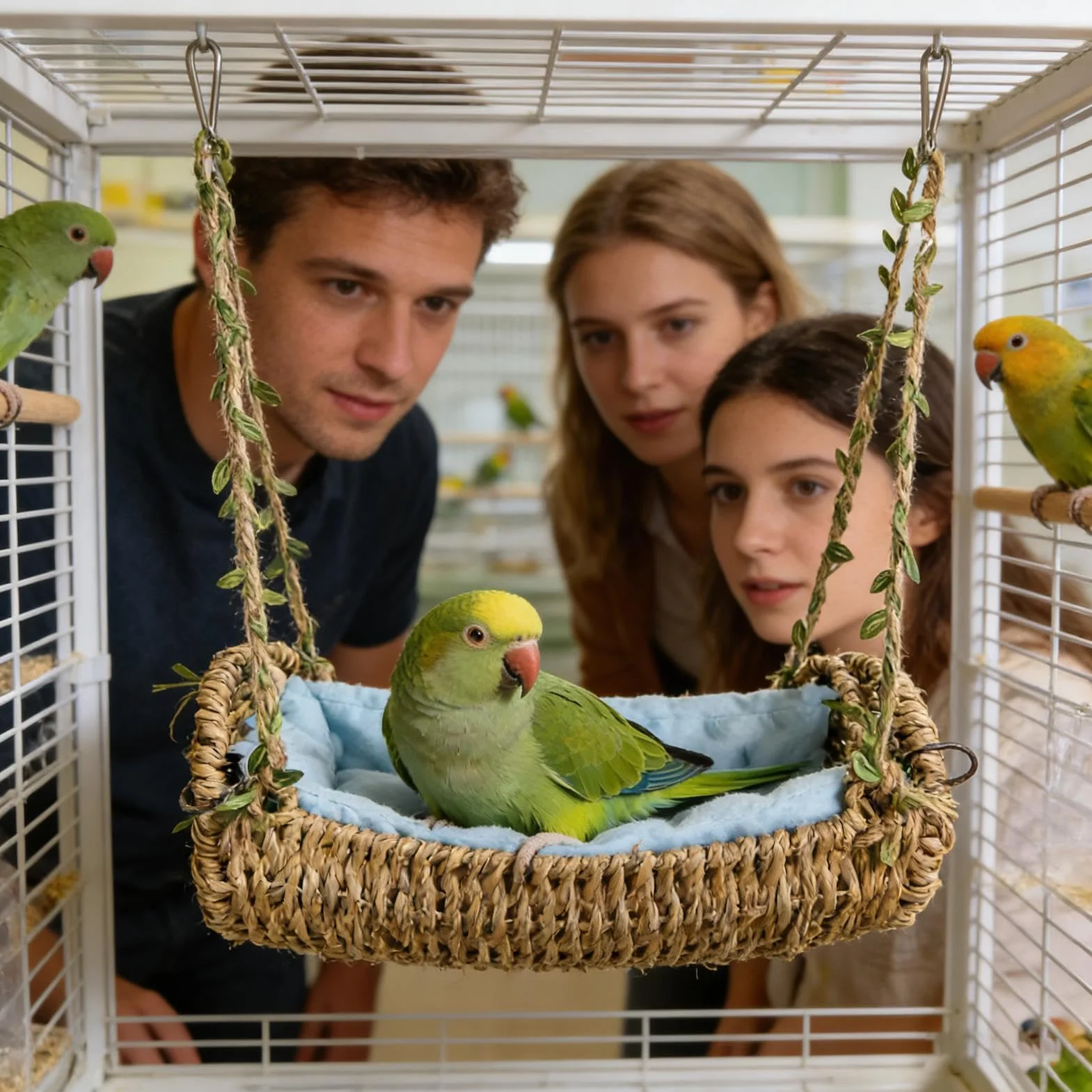 Générique Hamac pour Hamster | Anti-Rongeur, Aéré et Suspendu pour Enrichissement,Balancelle pour Hamster avec Tapis Amovible | pour Cochon d'Inde, Lapin Nain, Chinchilla, Gerbille