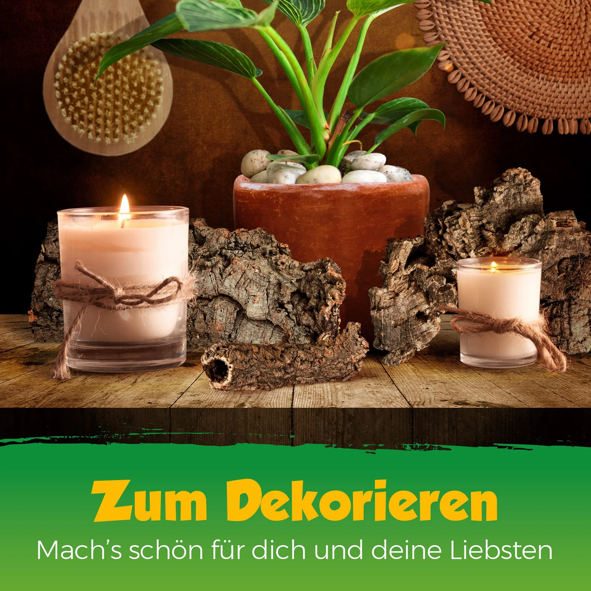 Kork-Deko Ecorce de Liège Morceaux Aquarium Terrarium Décoration Sachet 500gr