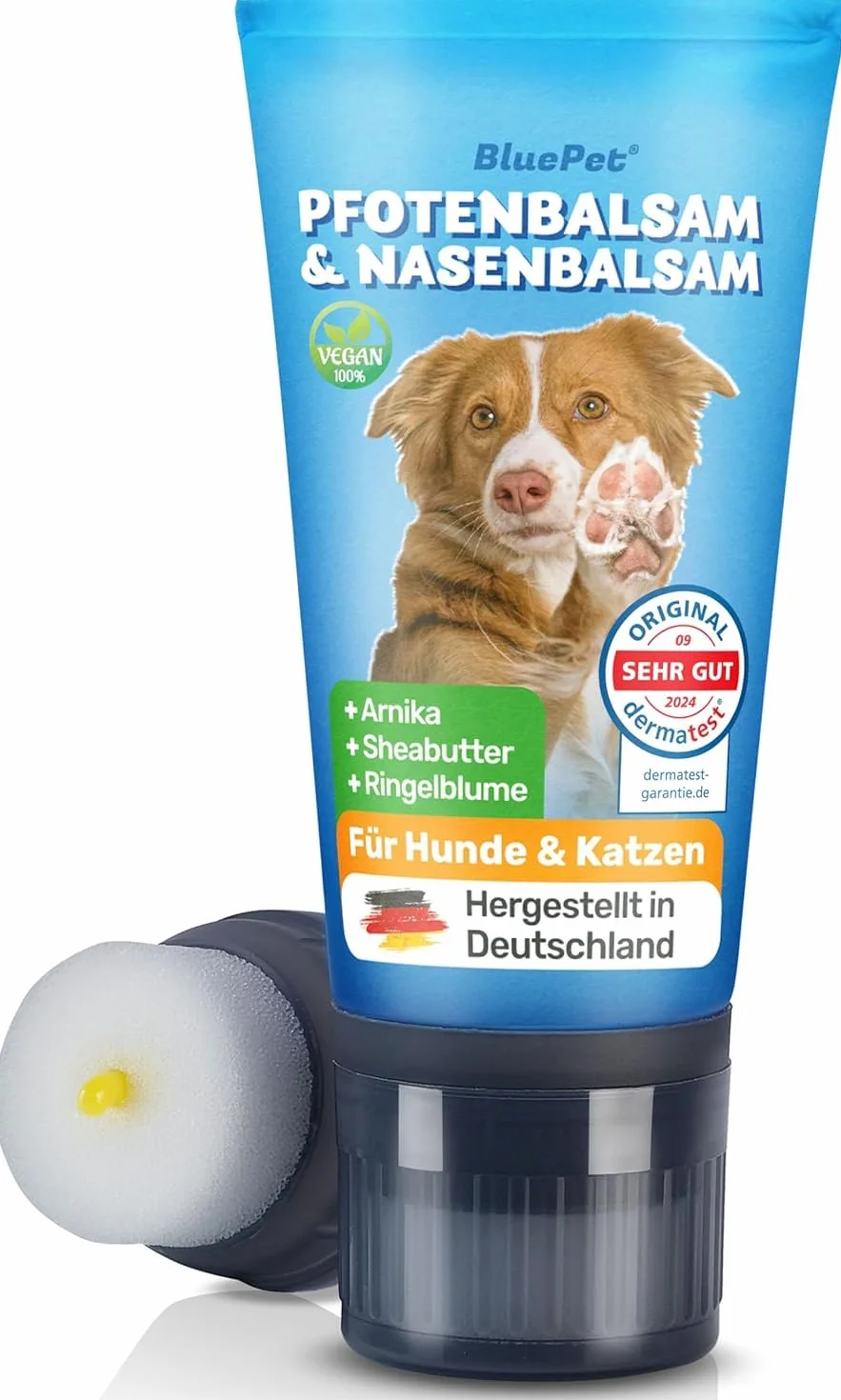 BluePet Baume Coussinet Chien, Creme Coussinet pour Pattes de Chien & Chat, Protection Neige & Chaleur, Cicatrisante & Antiseptique