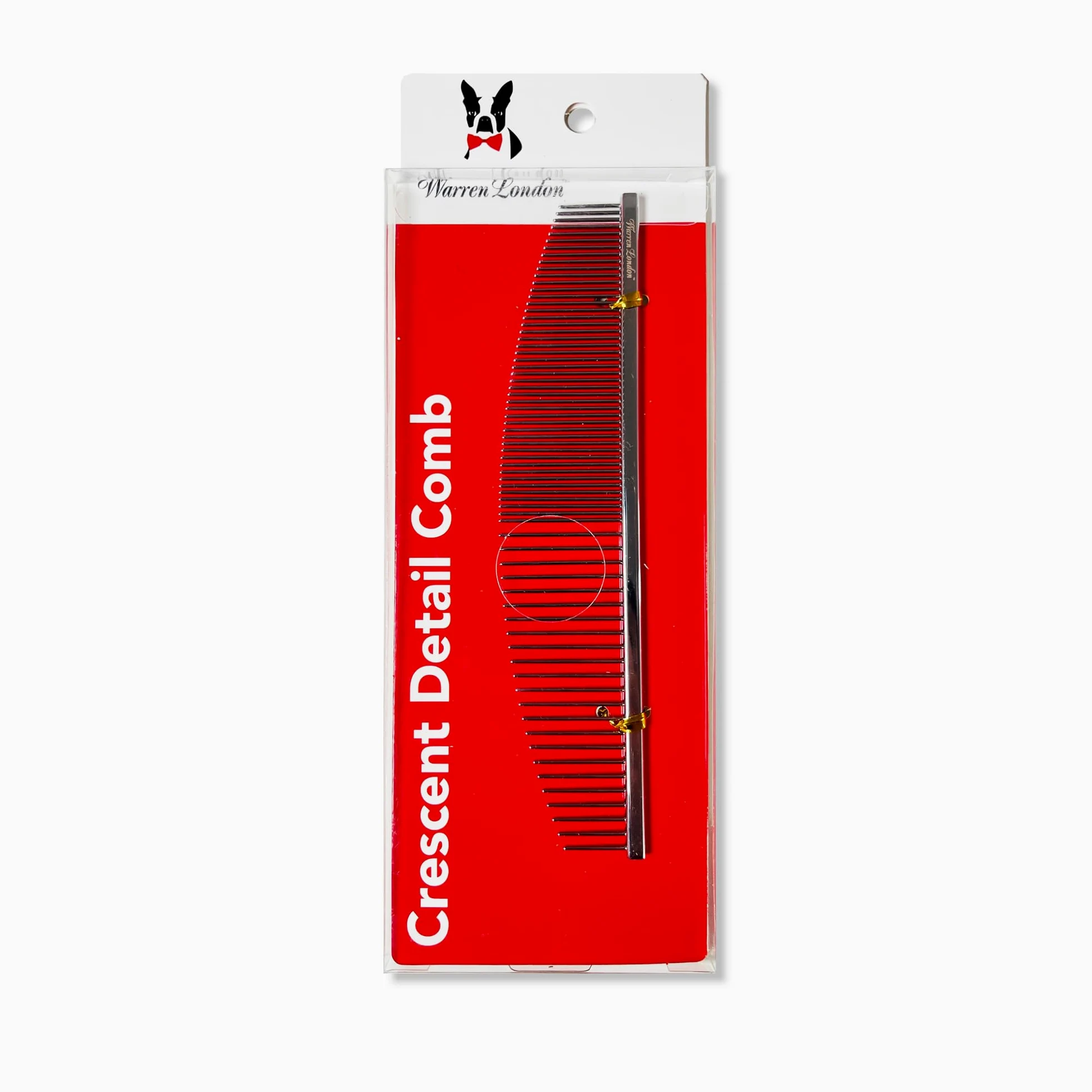 Warren London Peigne en cuivre pour chiens | 16,5 cm | Contrôle du confort, durabilité et détails pour chiens de petite, moyenne et grande taille | Outil de toilettage ergonomique pour chien et chat