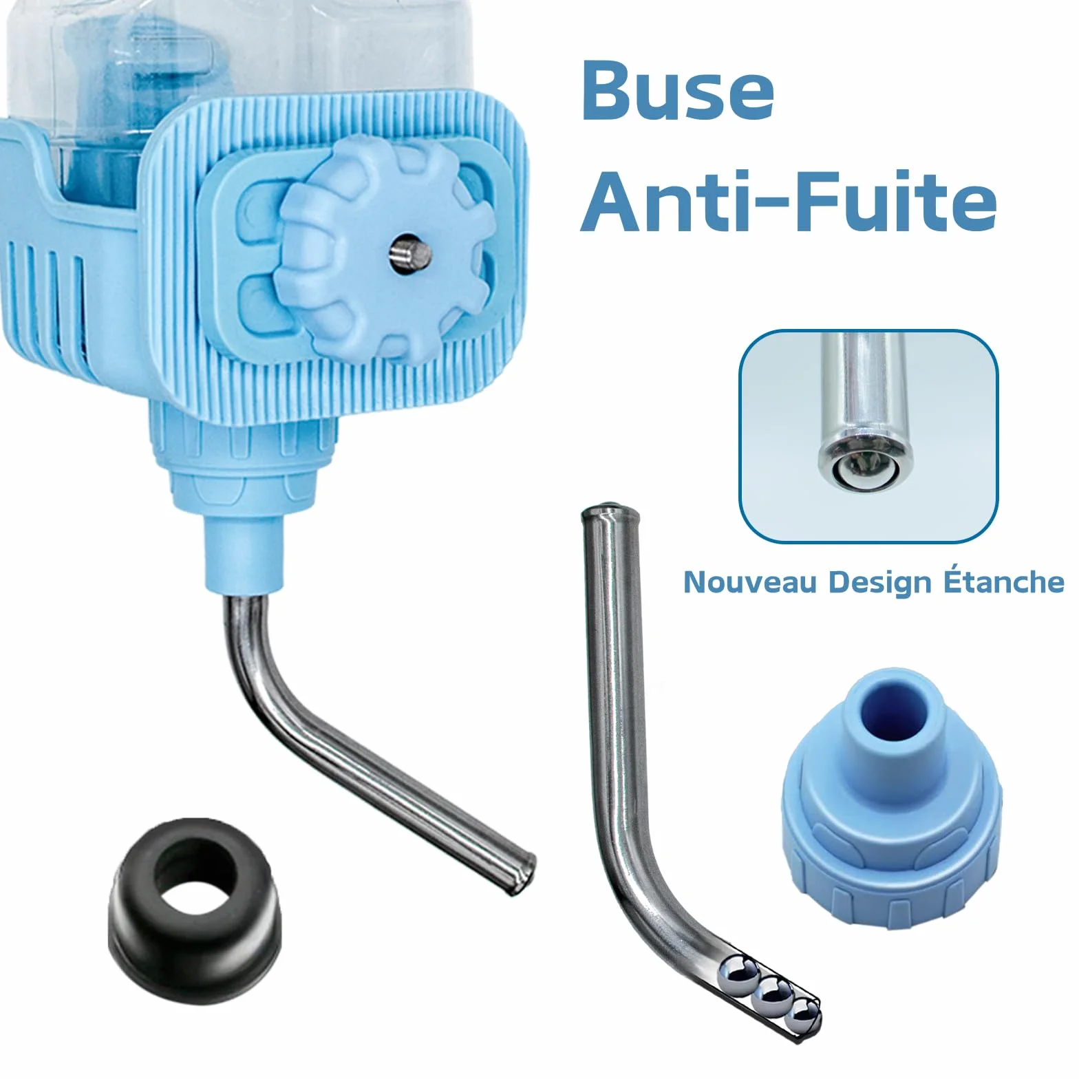 Distributeur Eau pour Petits Animaux, 1200ML Suspendue Grande Capacité Automatique Abreuvoir Eau Anti-Goutte Biberon pour Lapin Chinchilla Cochon d'Inde Hérisson Furet