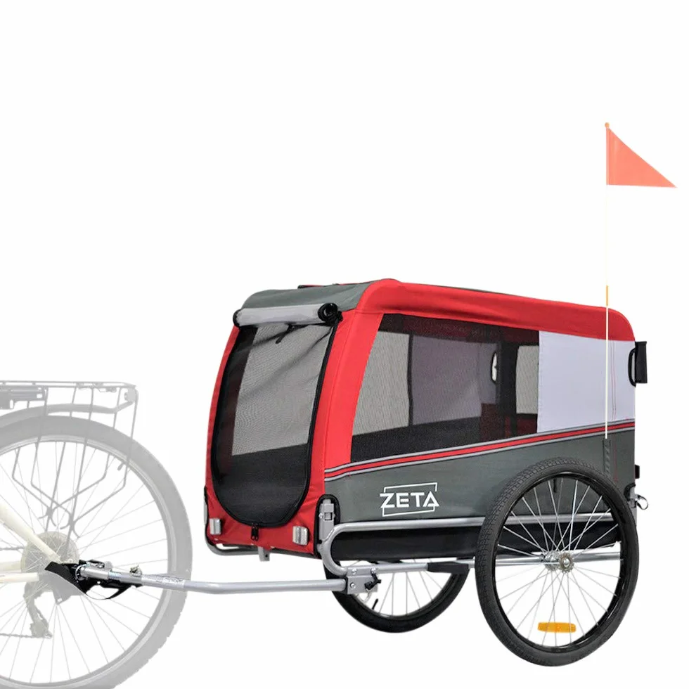 Remorque Vélo pour Animaux Zeta PAPILIOSHOP, Chariot Buggy Convertible en Poussette pour Chien, 3 Tailles