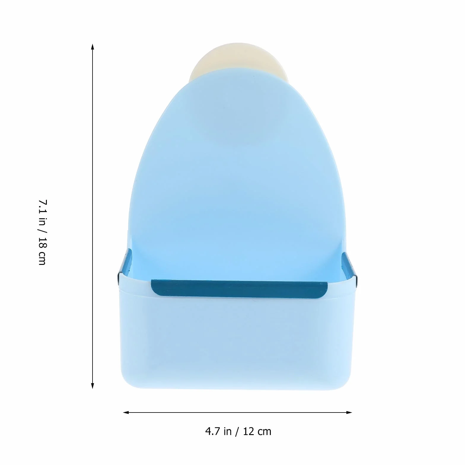 Gamelle Suspendue pour Petits Animaux Bol Alimentaire Anti-Renversement en Plastique Bleu Compatible Lapins Cochons D’Inde et Hamsters