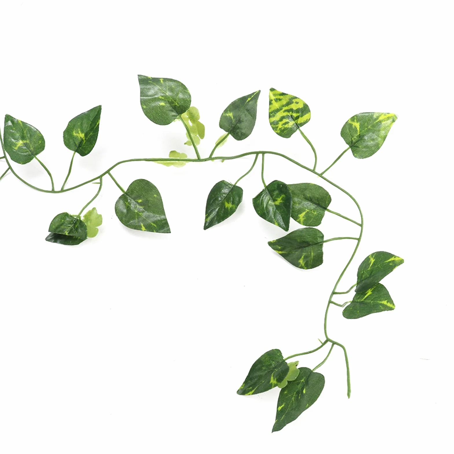 6.89ft Reptiles Artificielle Vigne en Plastique Faux Feuilles Suspendues Vert Simulation Plante Flexible Jungle Vines Grimpeur pour Reptiles Lézard Caméléon Habitat Décor(#1)