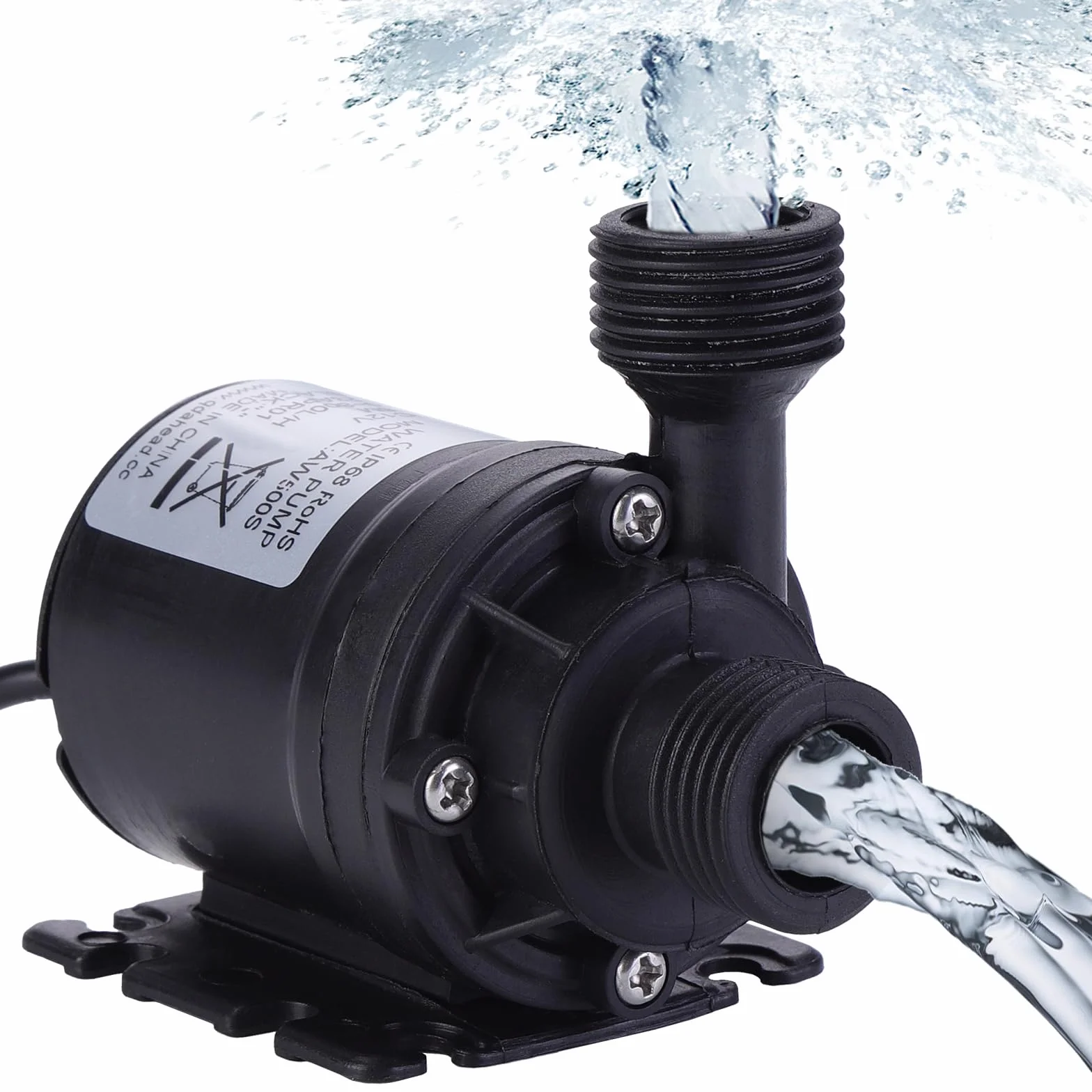Pompe amphibie DC 12V 800L/H 5M submersible pour eau de piscine fontaine aquarium étang