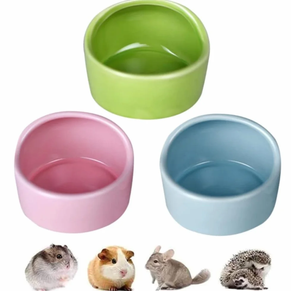 LATRAT Ensemble de 3 bols en céramique pour hamster et petits animaux