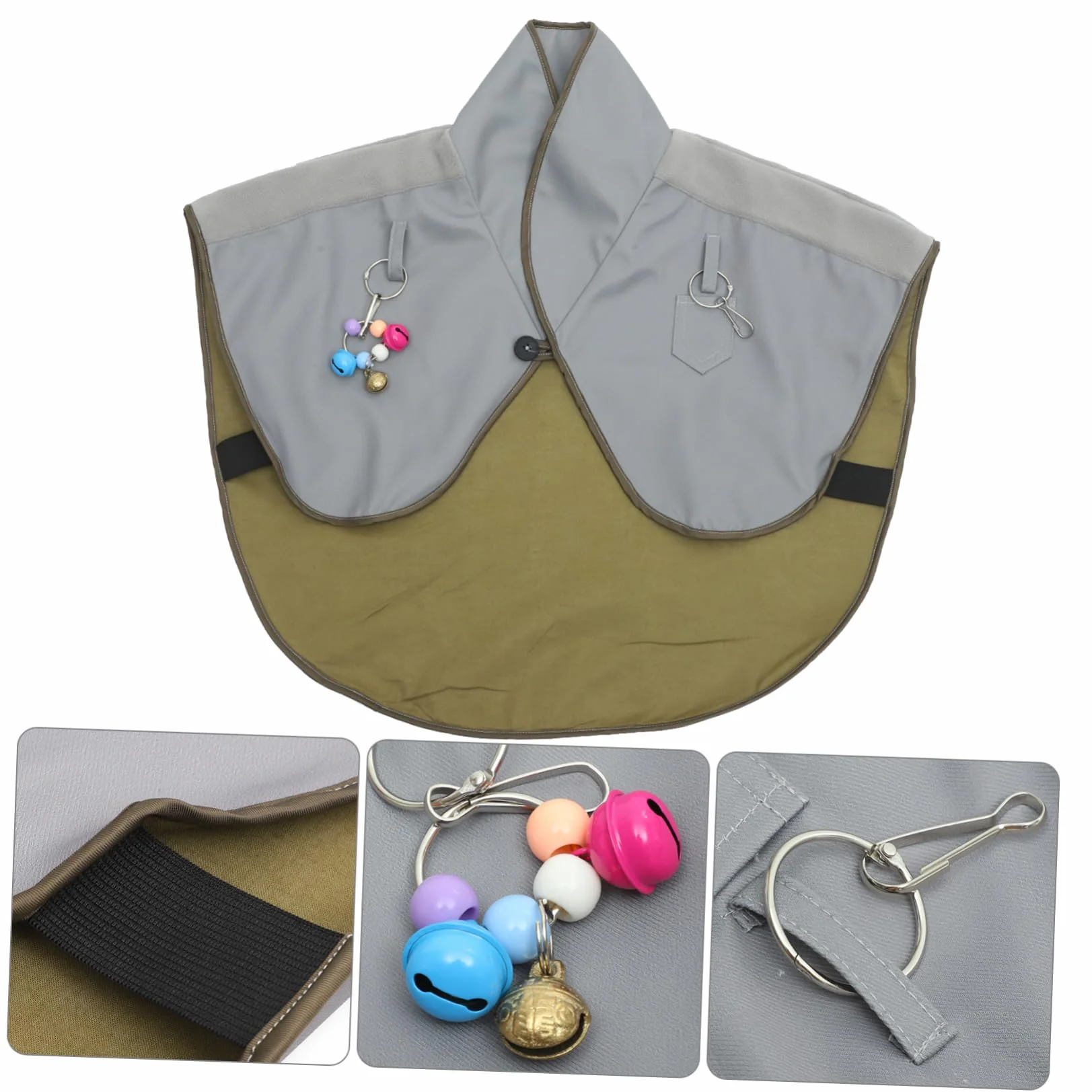 Protection Épaule Oiseaux Coton Lin Imperméable Réutilisable pour Perroquet
