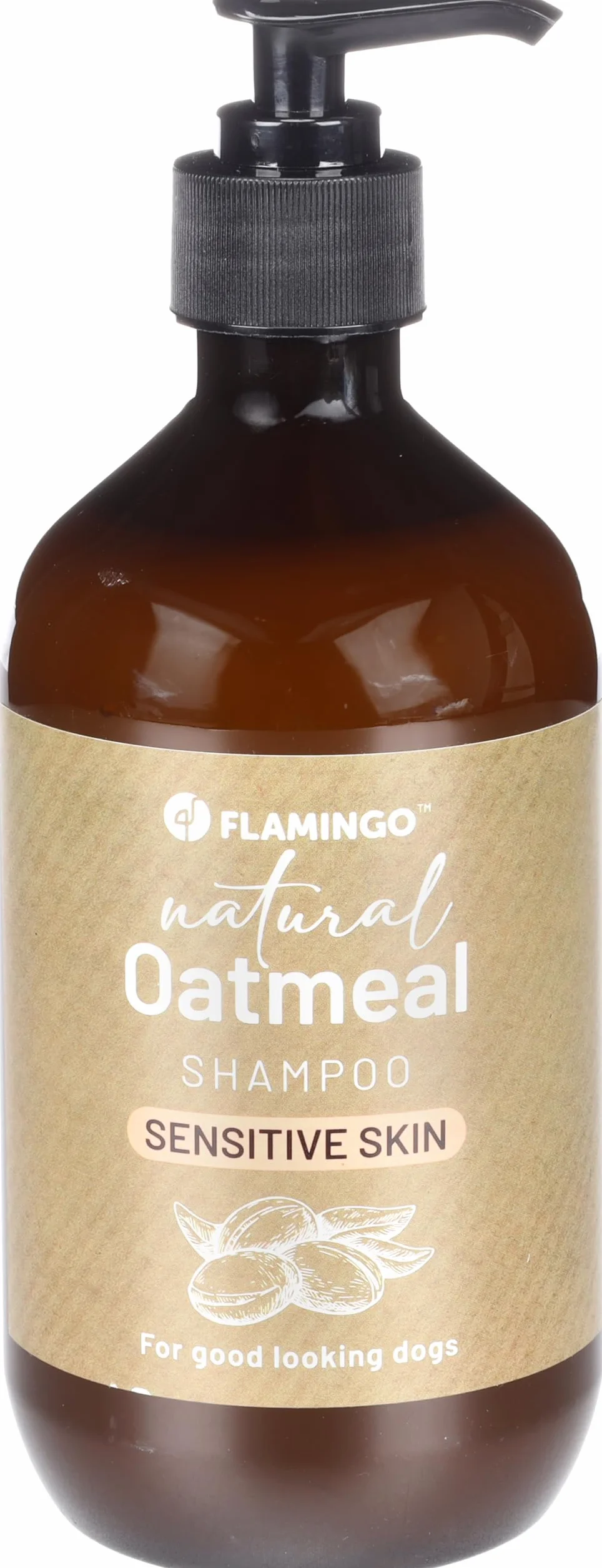 Shampoing Chien - shampoing pour Chien - 500ml - Spécialement la Peau Sensible - pour Le Traitement de la Peau sèche et irritée - Flamingo Shampooing Naturel à l'avoine