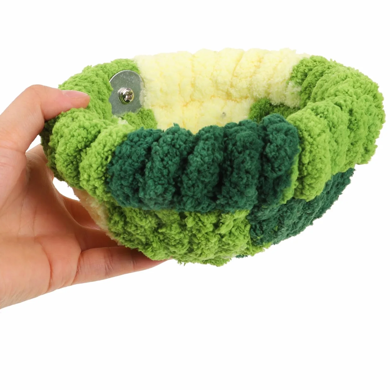 Abaodam Grand Nid Chaud pour Perroquet en Polaire Vert Forêt, Nid de Reproduction Demi-Cercle Grosse Taille