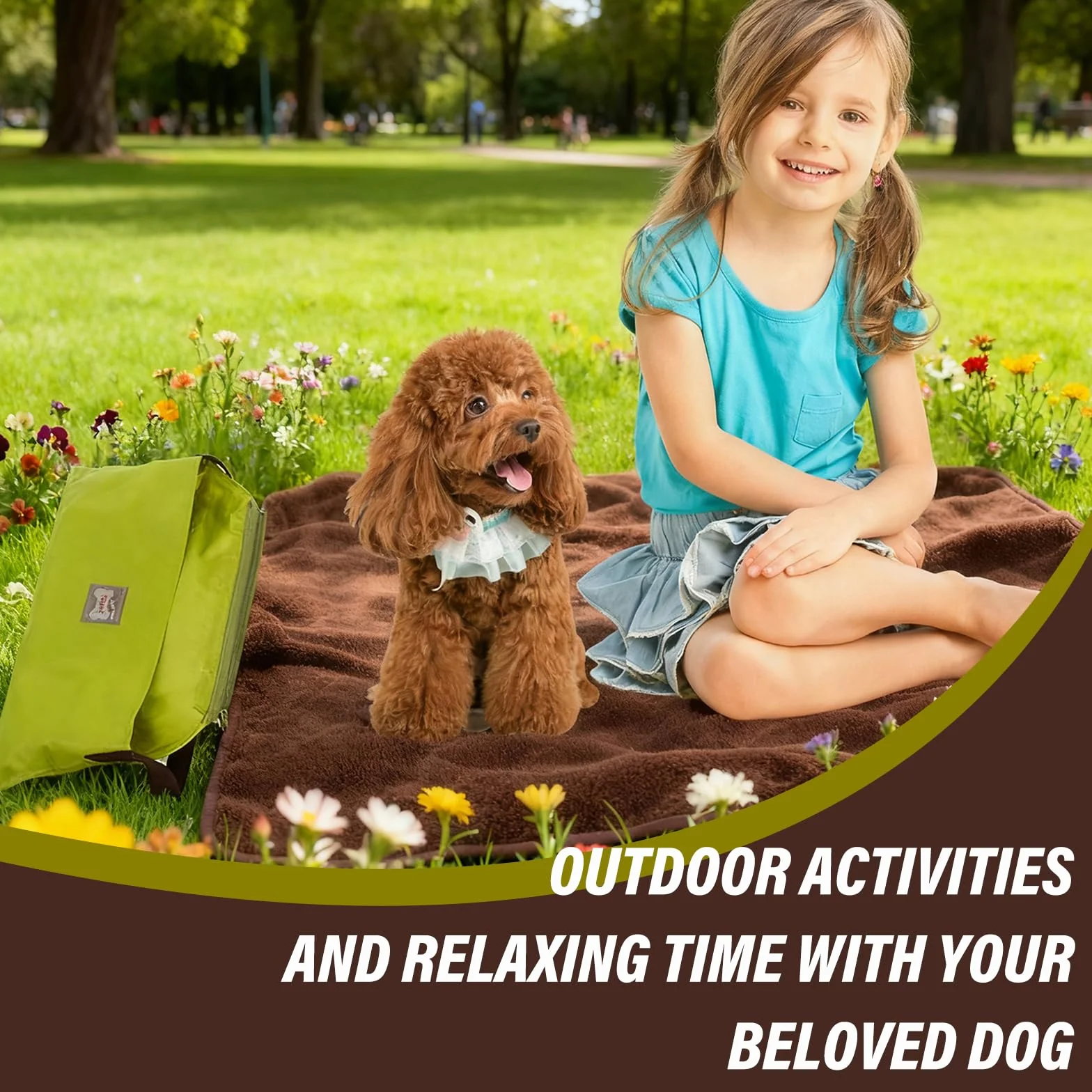 Tapis imperméable pour chien 100 x 70 cm - Couverture d'extérieur pliable et lavable pour voyage animaux de compagnie