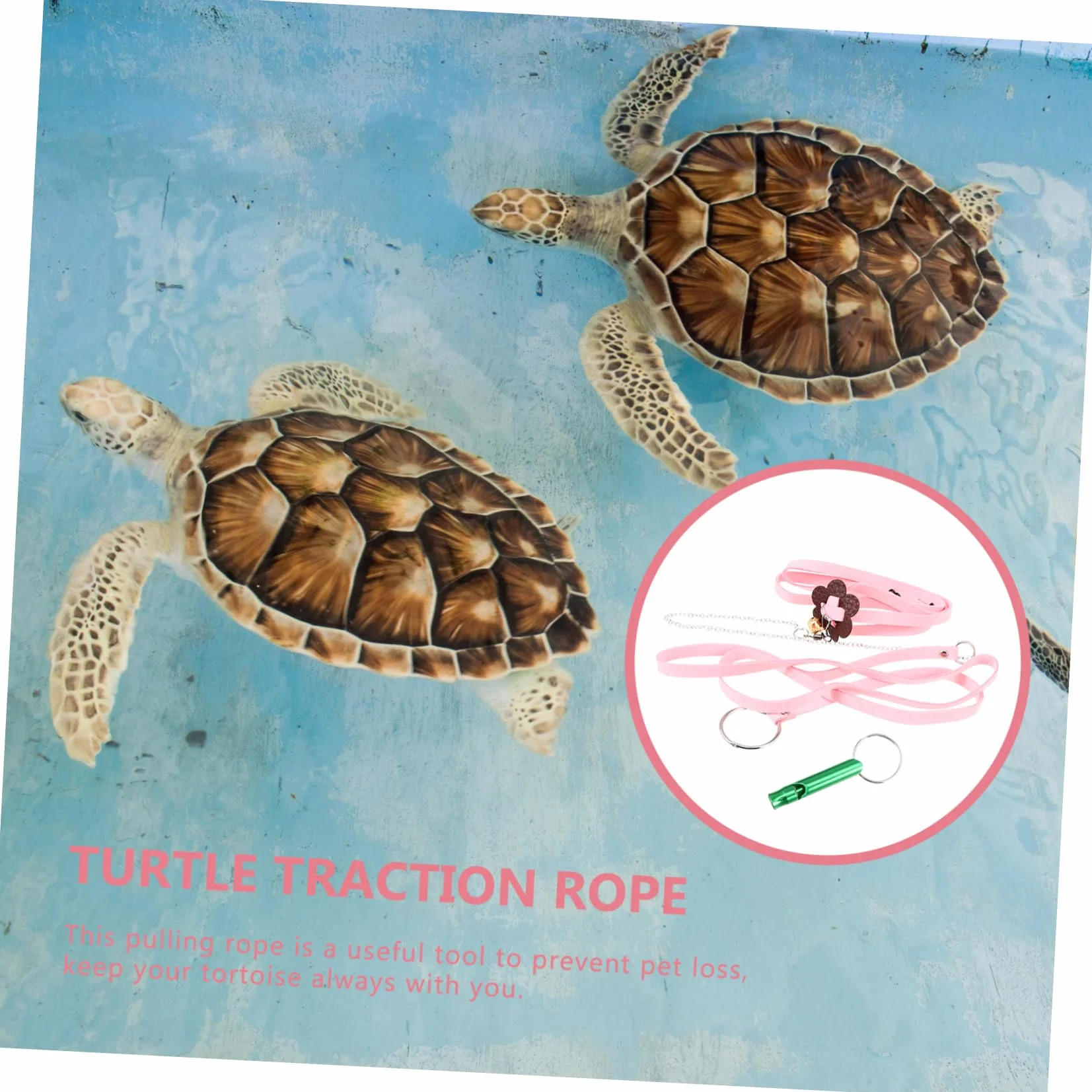 Harnais Tortue Rose Petite Laisse Traction Pet pour Tortue Sortie Léger