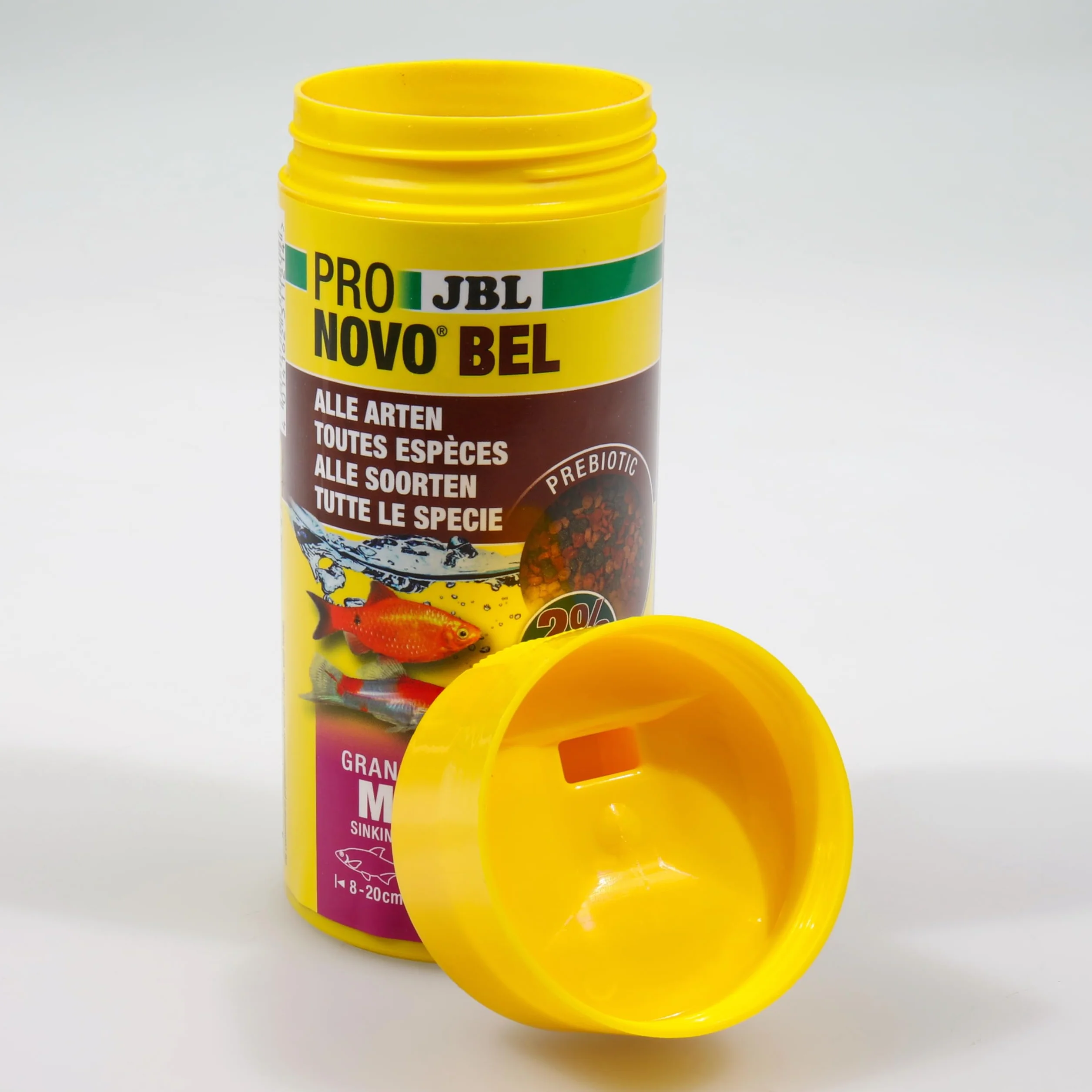 JBL PRONOVO BEL GRANO Aliment de Base Granulés pour Poissons d'Aquarium 8-20 cm Doseur à clic Taille M 250 ml