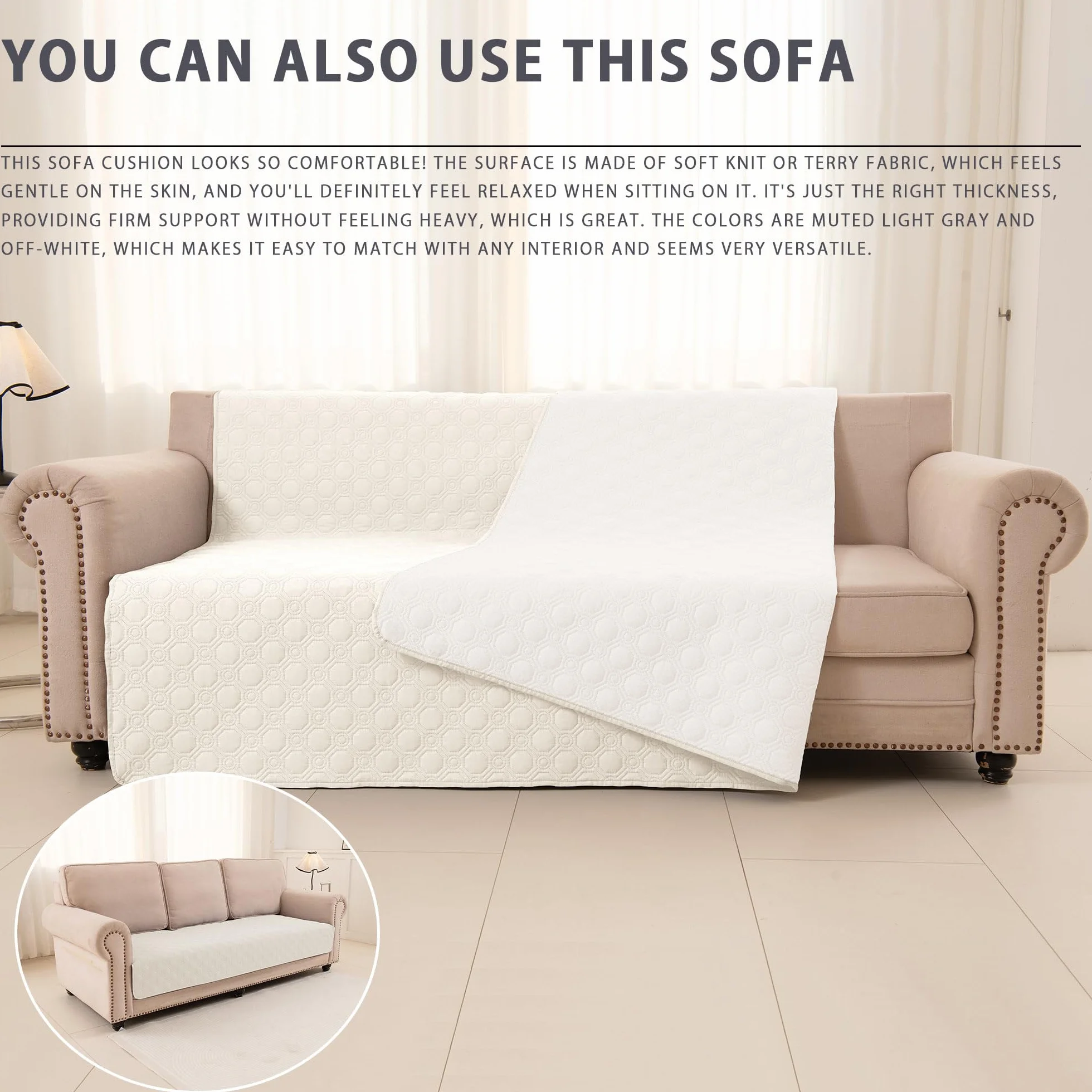 Protège Matelas Imperméable Housse de Lit Antidérapante Anti-Taches 137x208cm Beige