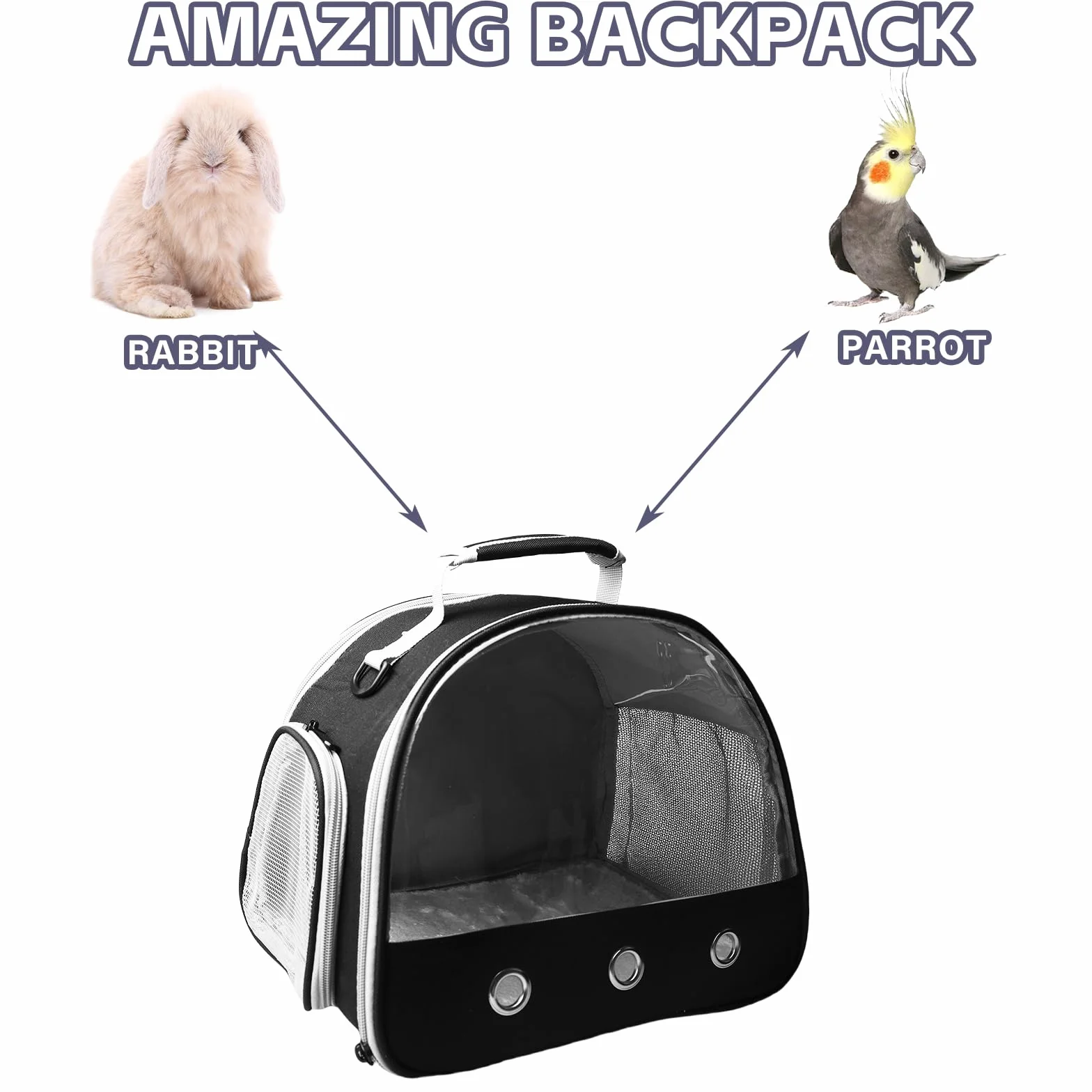 Pliable Sac de Transport pour Hamster 30x25x25 cm Chat Chien Lapin