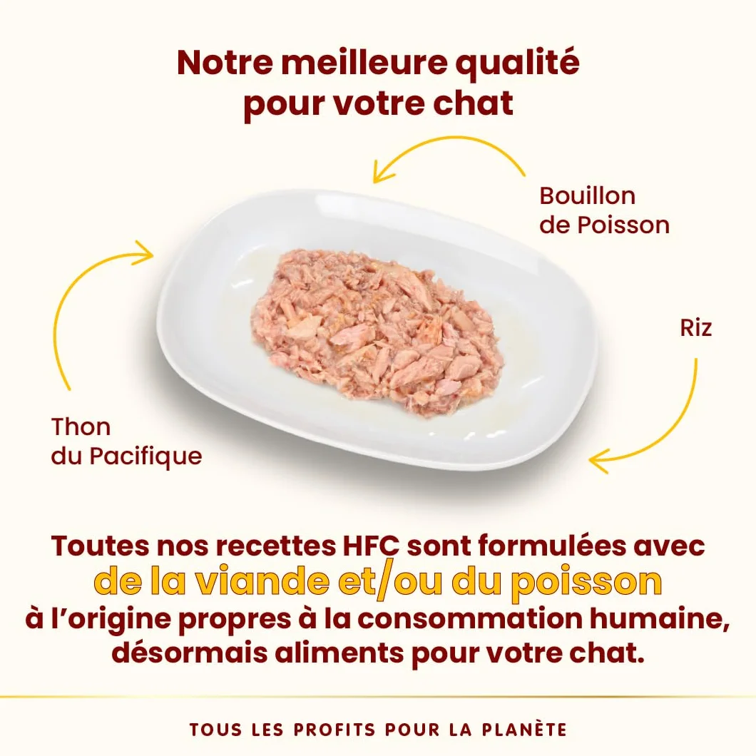 Almo Nature HFC Natural Nourriture Humide pour Chat Adulte Thon du Pacifique 70 g x 24 Boîtes