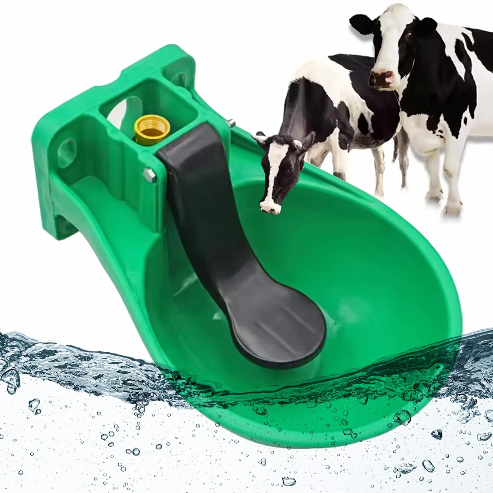 Abreuvoir Automatique pour Chevaux et Bovins avec Languette à Pression, Vert