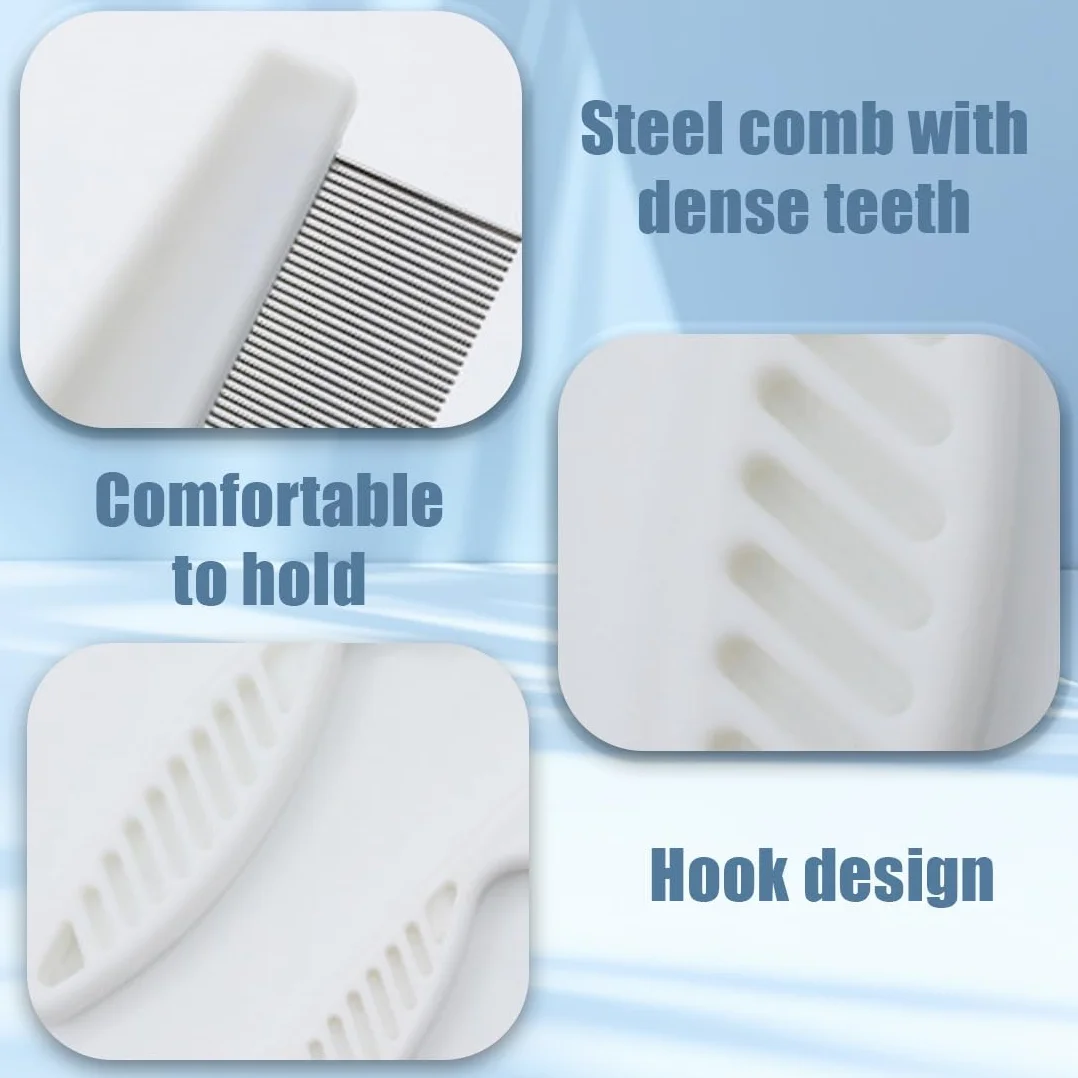 SULIUDAJI 3 Pièces Peigne Pour Chien Et Chat, Peigne Anti Puces Pour, Idéal Pour Poils Longs Et Courts, Démêle Et Nettoie, Durable Et Ergonomique, Convient À Tous Types De Poils