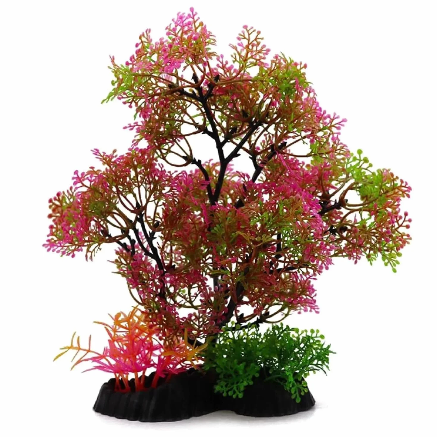 Plante Aquarium Artificielle 25 cm, Décoration Simulation avec Base Epaissie pour Poisson
