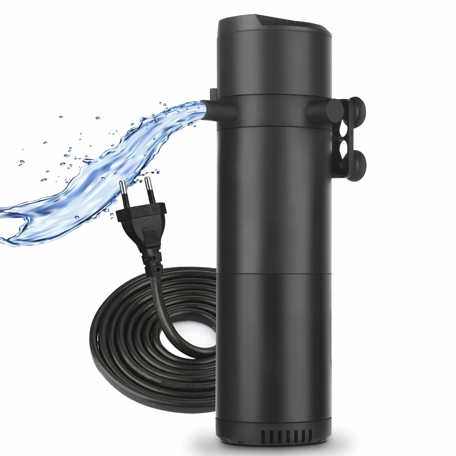 Filtre intérieur d'aquarium 12W 800L/H pour 50-200L avec Double Sortie d'eau et aération