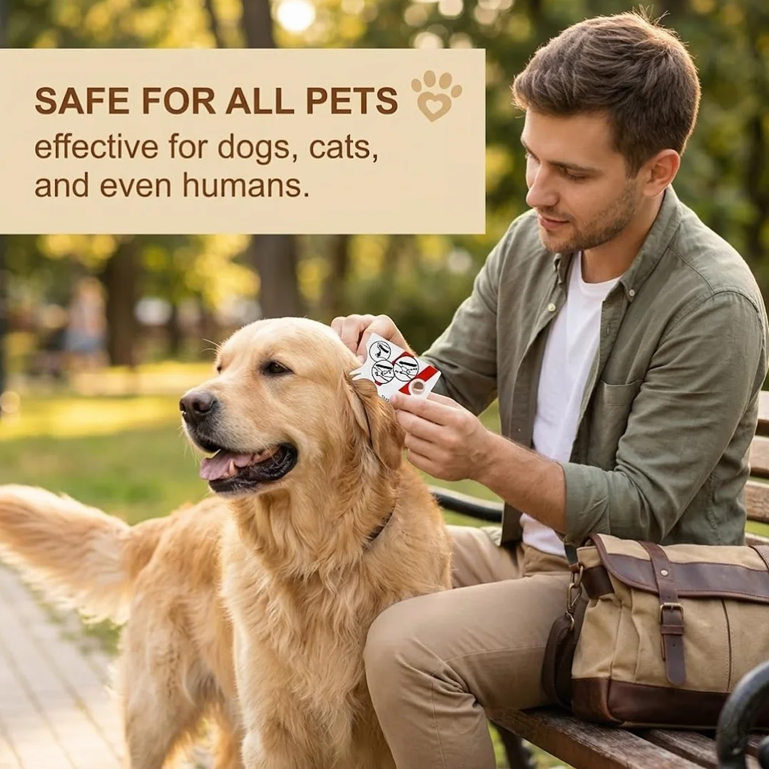 Tire Tique Carte Lot de 2 avec Loupe – Extracteur de Tiques Rapide & Sûr pour Humain, Chien, Chat, Enfants