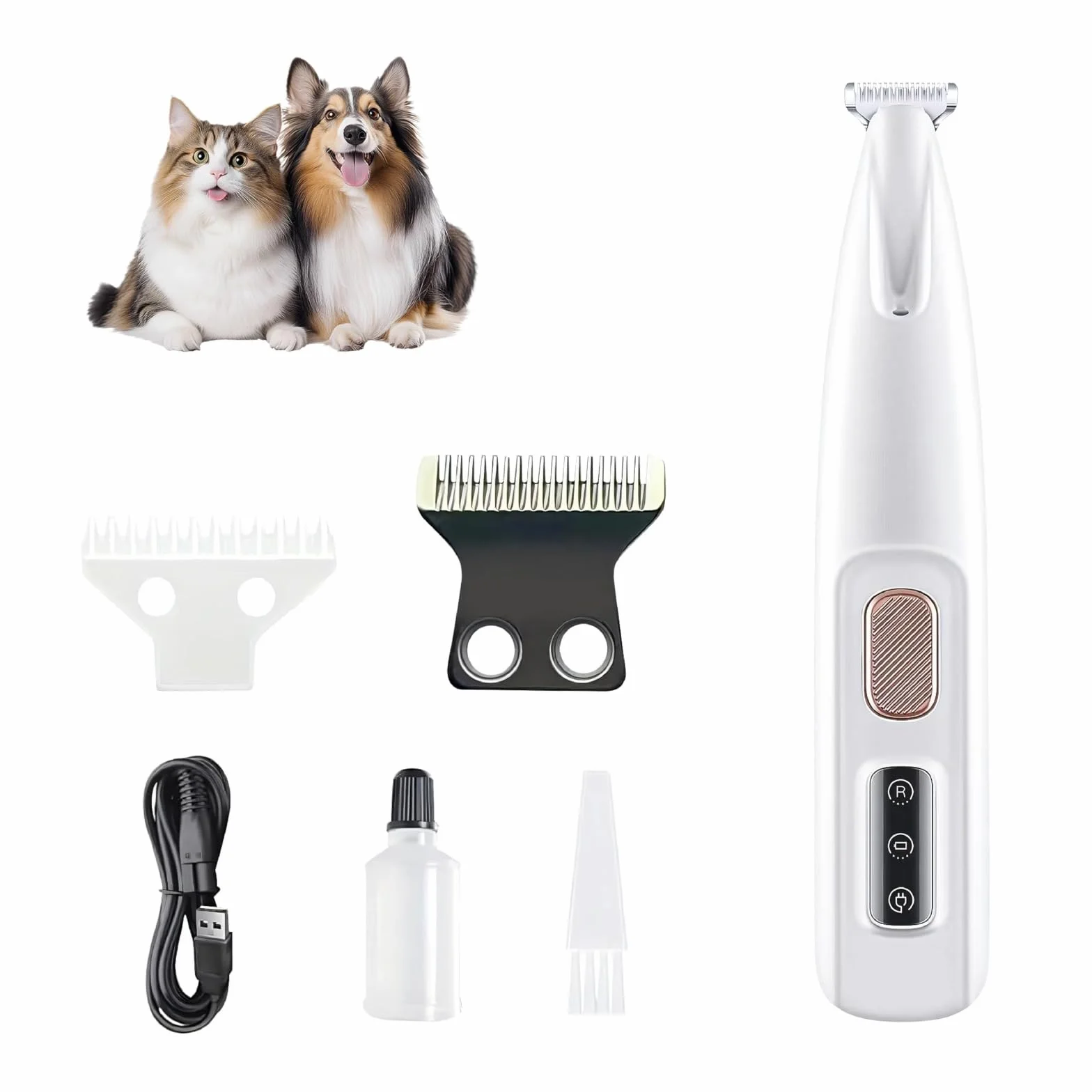 Tondeuse Pour Chat Patounet – Tondeuse Électrique Ultra-Silencieuse Rechargeable Lames Hypoallergéniques