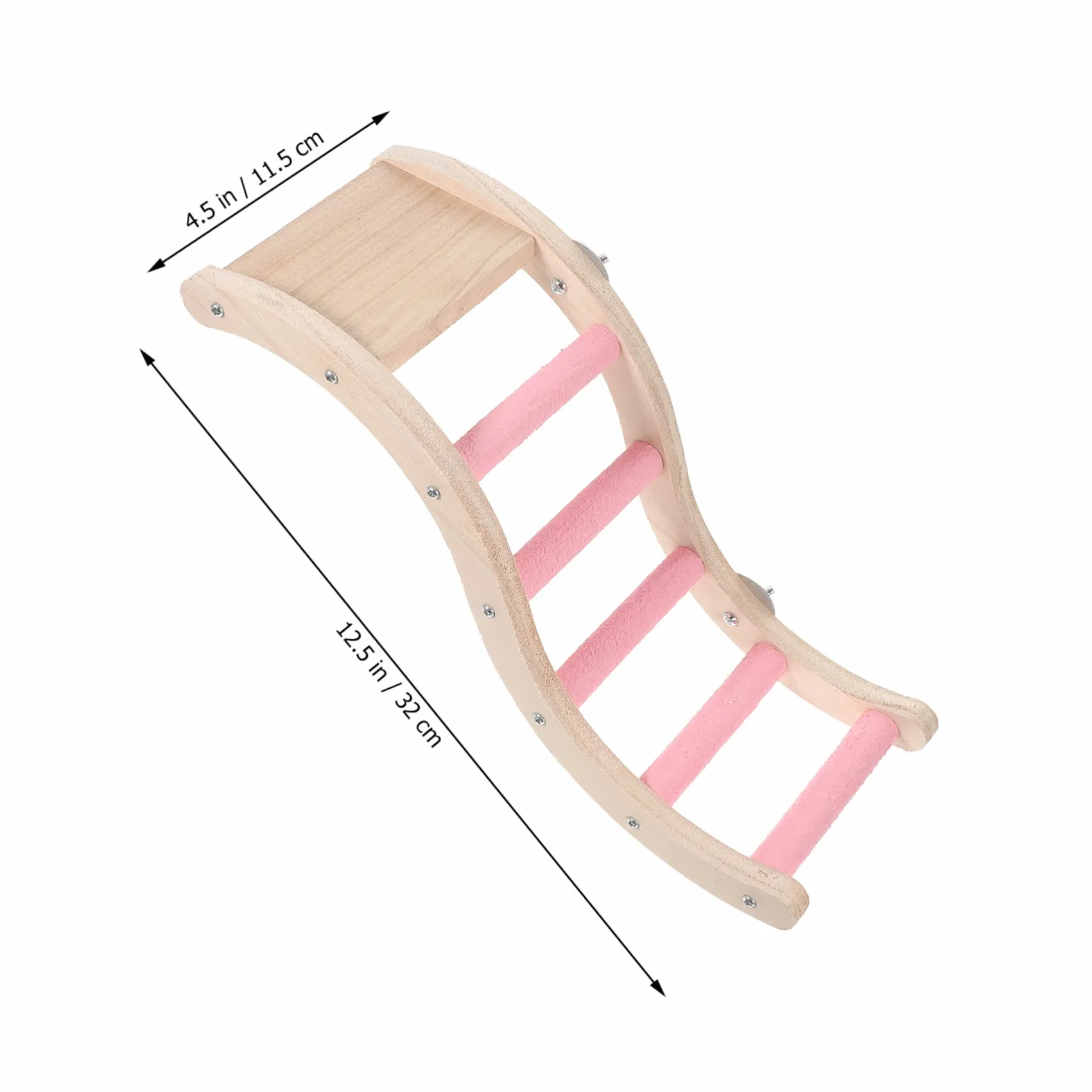 Échelle Cage à Oiseaux Plastique Rose Jouet Escalade Mâcher Perruches