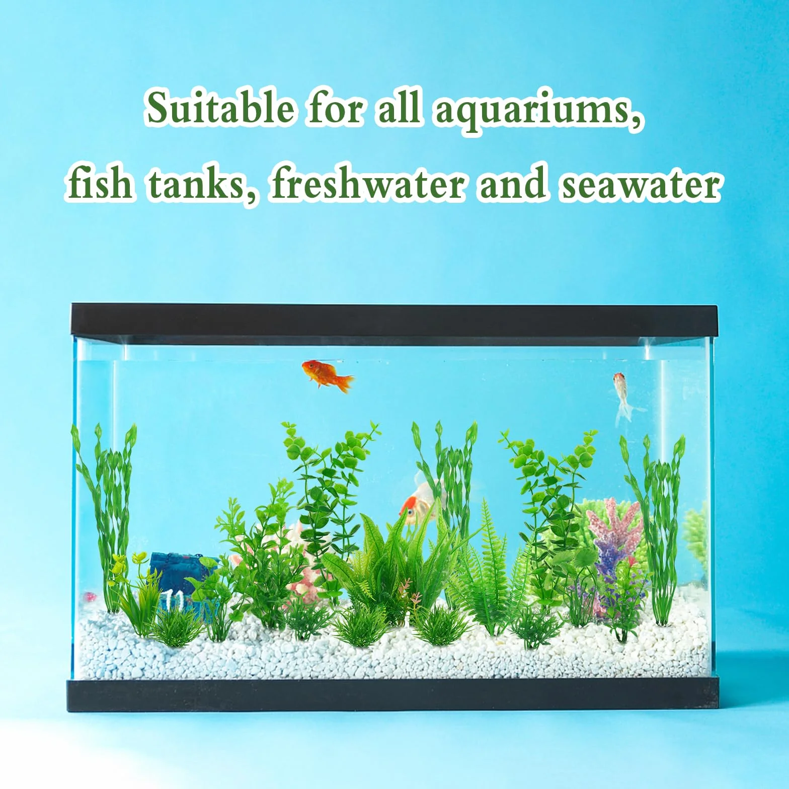 Plante Aquarium 18 PCS Artificielle Plastique Décoration Accessoires Poisson Terrarium