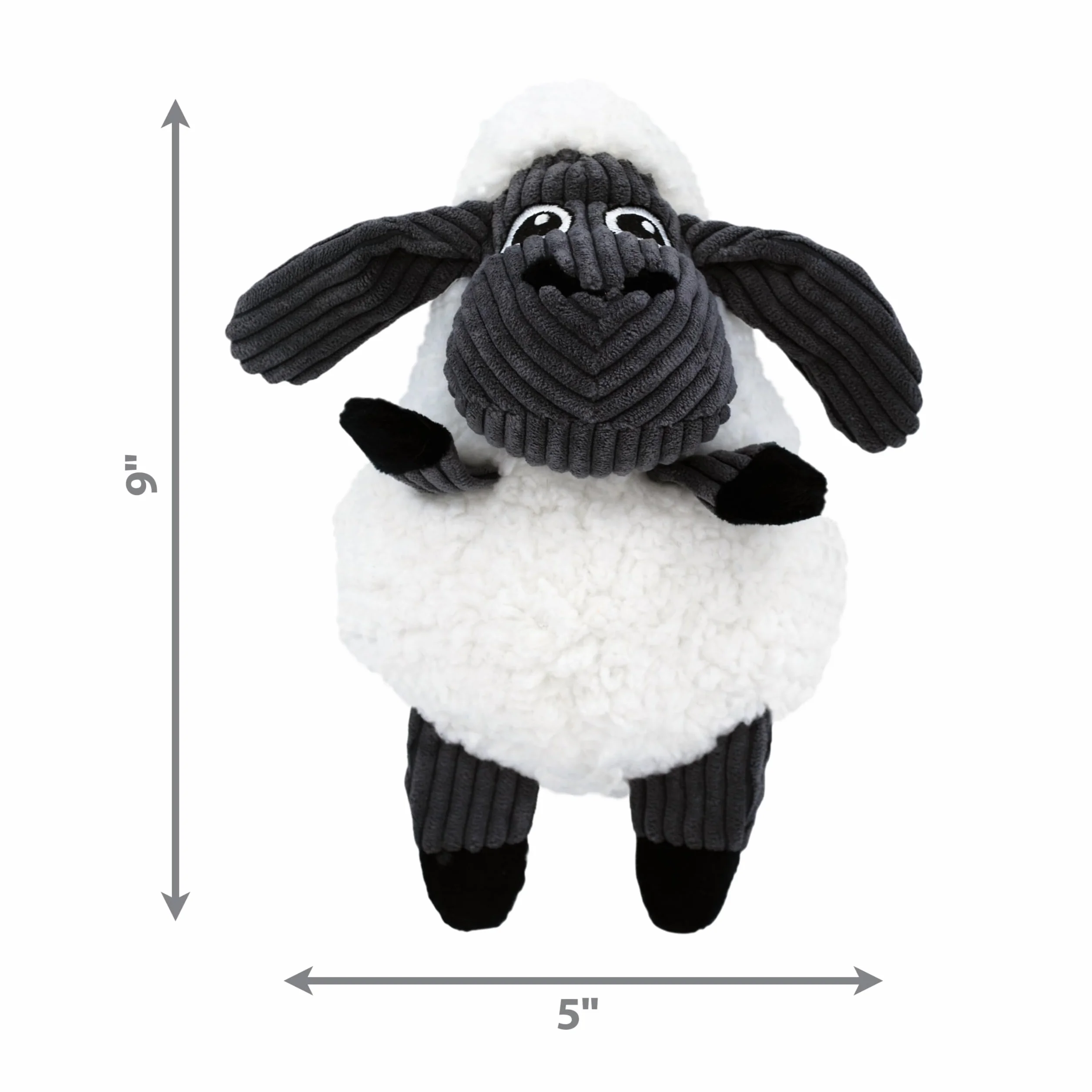 Kong Sherps Floofs Sheep M 10,2x19,1x22,9cm Noir/Blanc