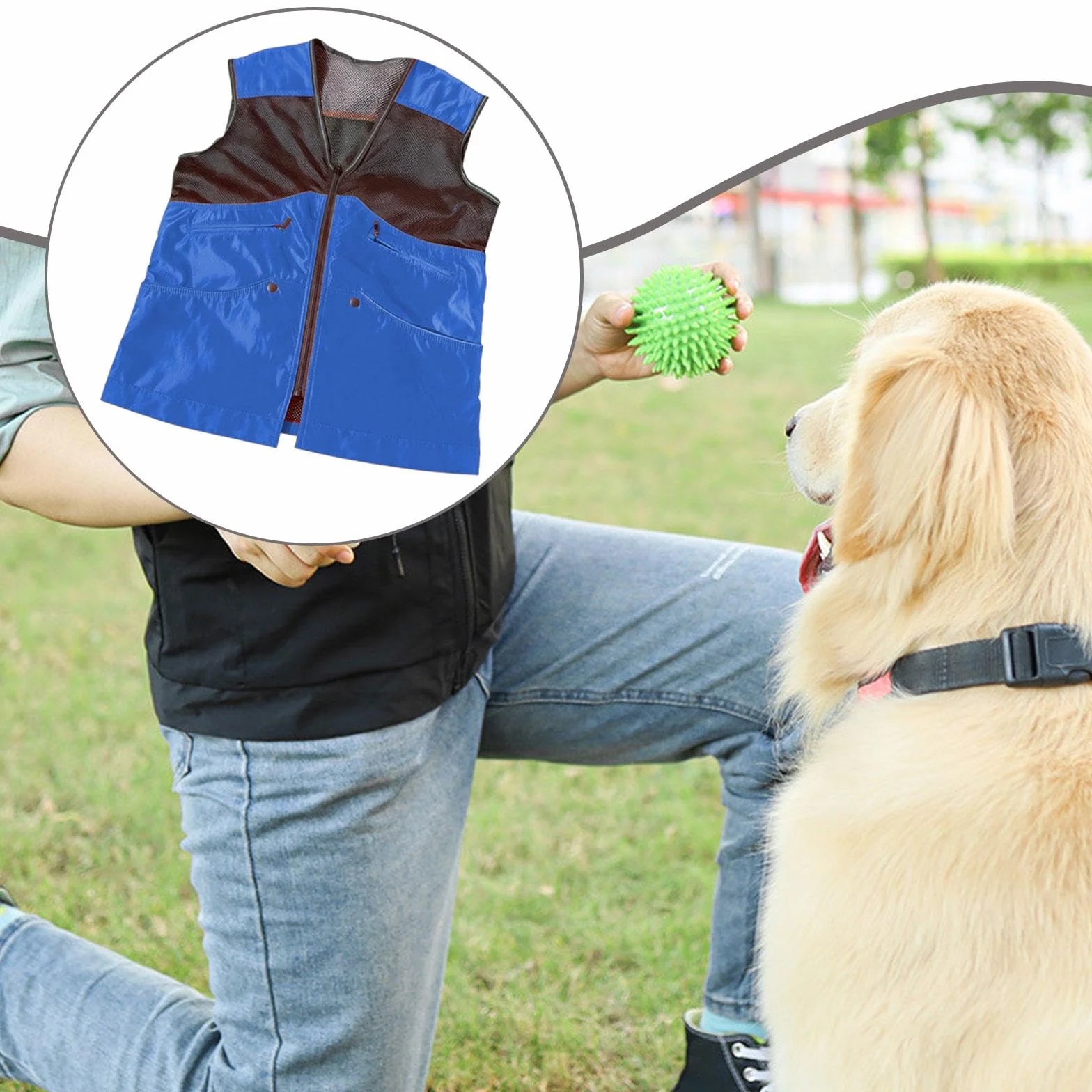 Gilet de Dressage pour Chien XXL avec Poches, Veste Multifonctionnelle en Nylon