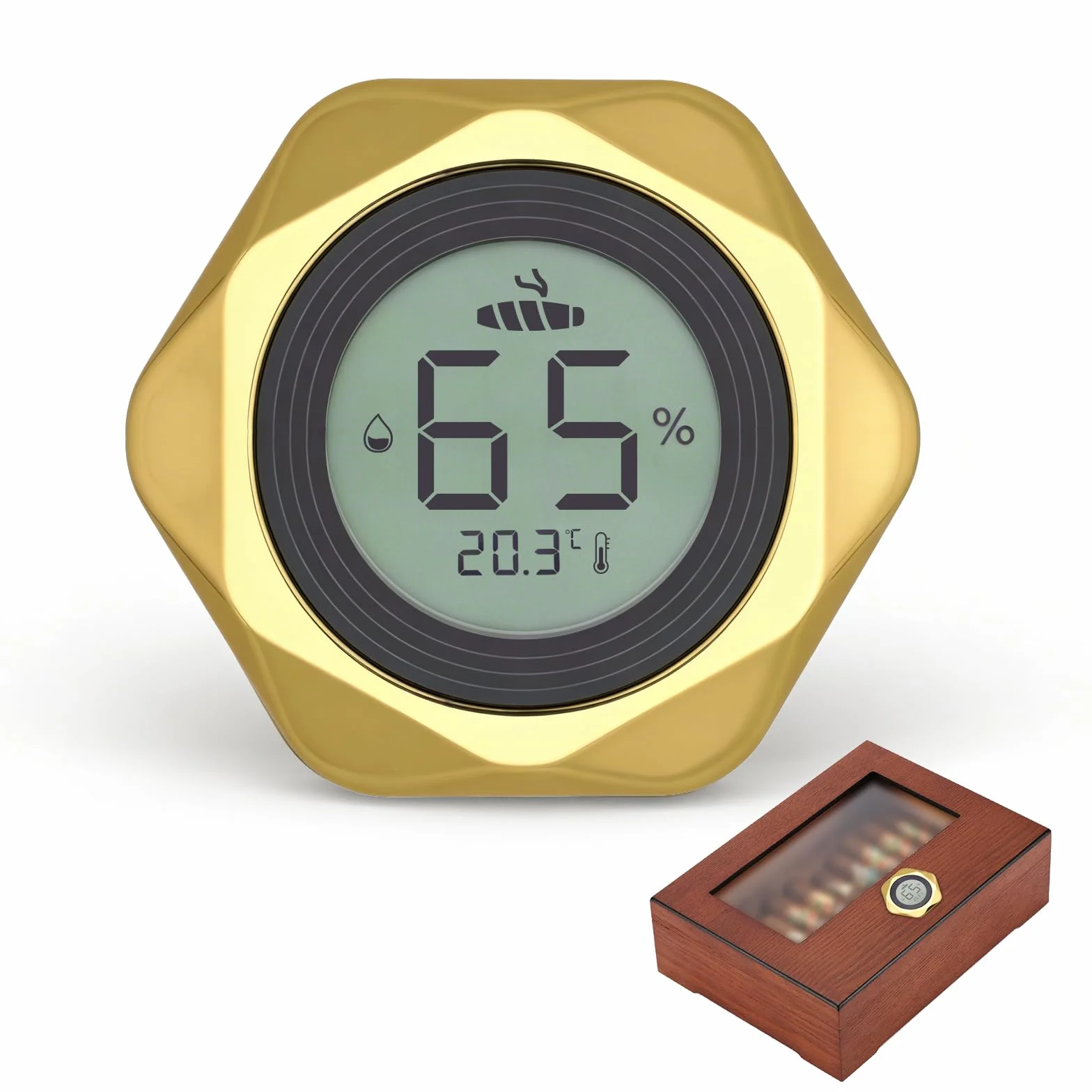 Thlevel Hygromètre Thermomètre Numérique LCD Indicateur Humidité Température pour Cave à Cigare
