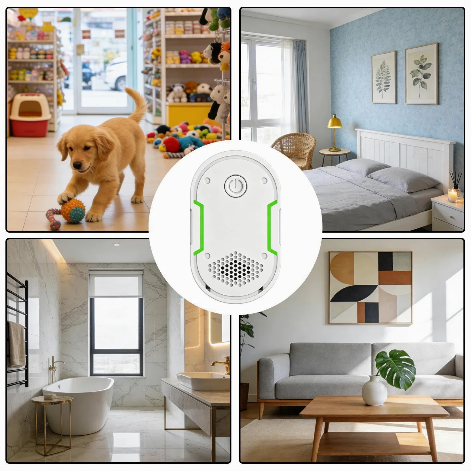 Désodorisant intelligent pour litière pour chat - Nettoyant plug-in | Purificateur d'air pour la maison, le bureau, le balcon, la chambre, le salon, l'appartement et le dortoir